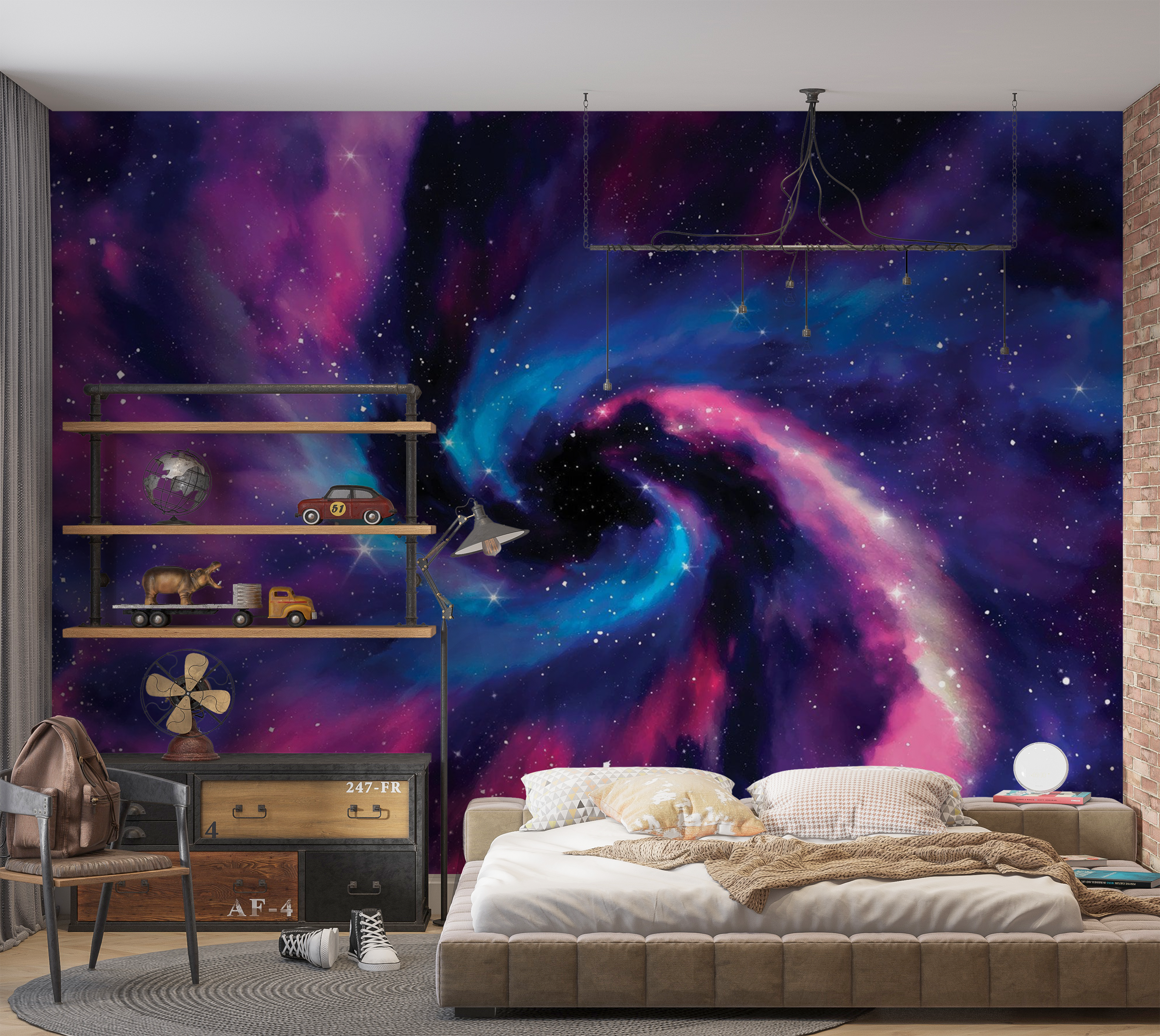 Premium Peel & Stick Wall Mural - Galactic Swirl