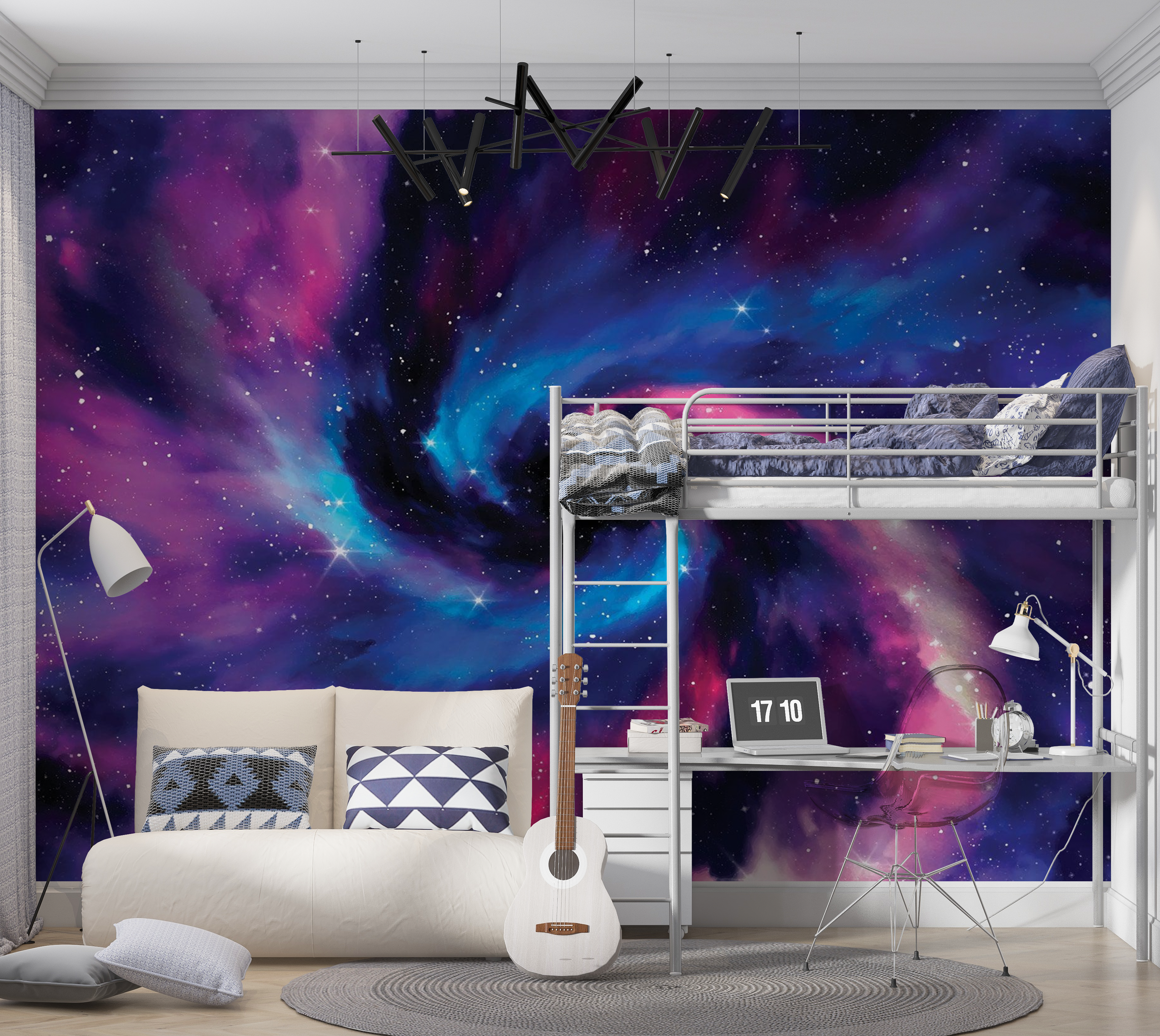 Premium Peel & Stick Wall Mural - Galactic Swirl