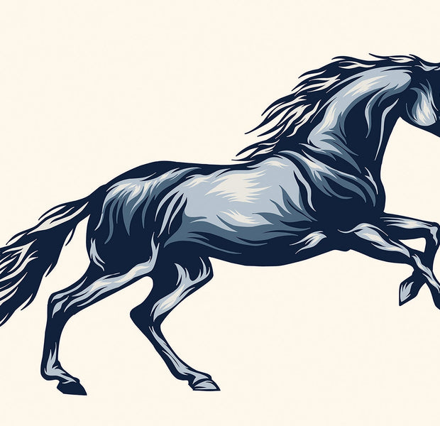 Premium Peel & Stick Wall Mural - Galloping Horse Illustration