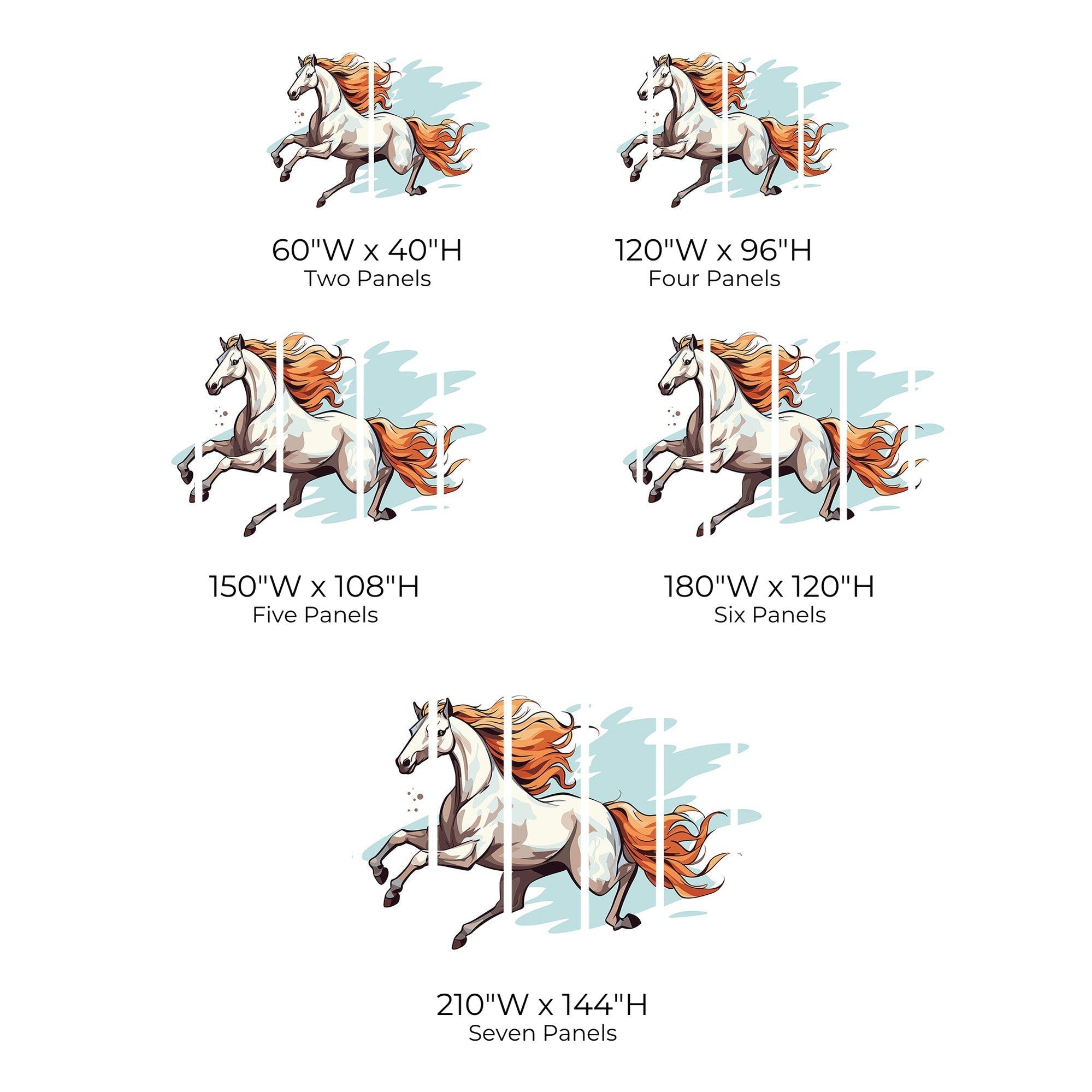 Premium Peel & Stick Wall Mural - Galloping Horse