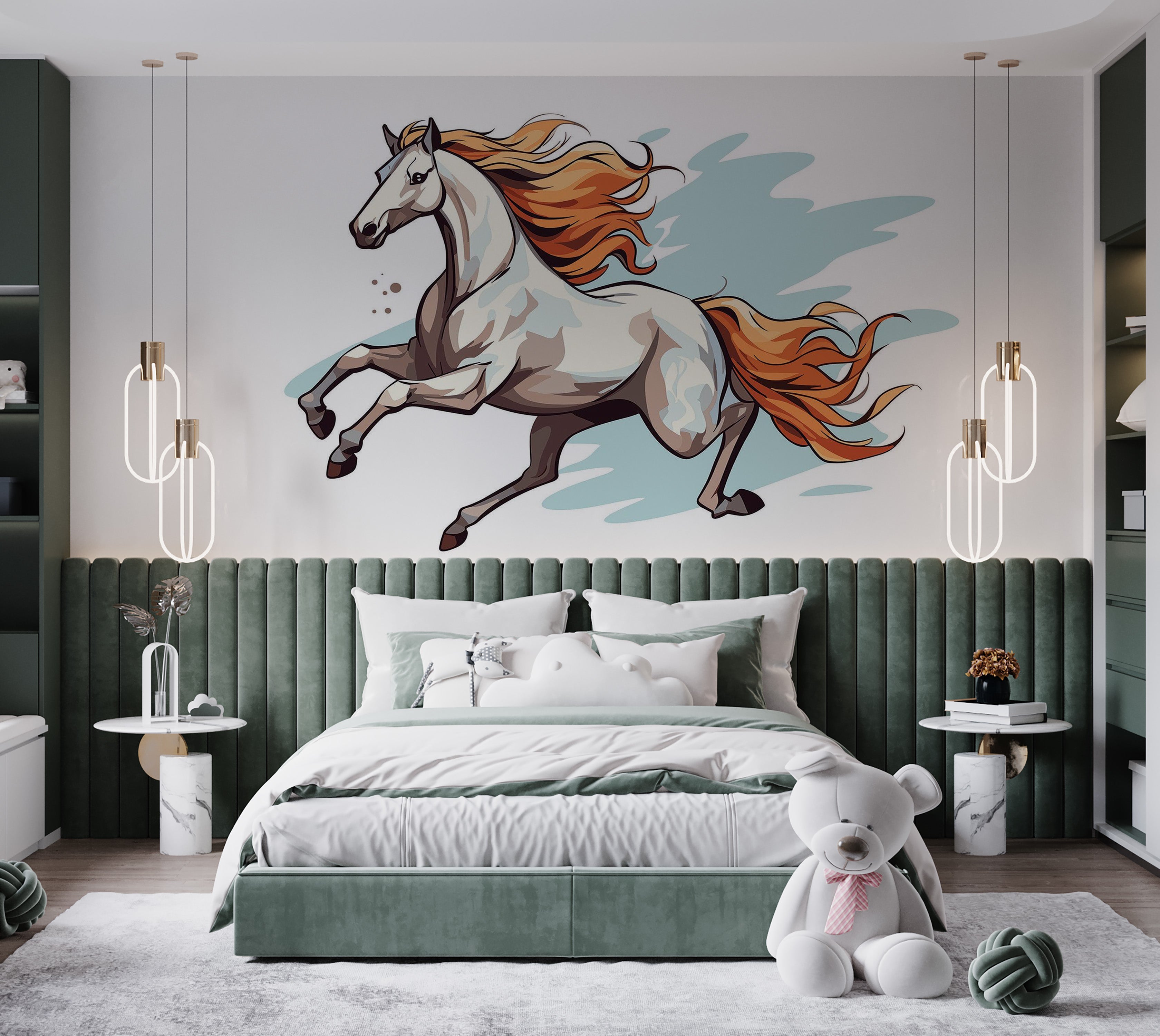 Premium Peel & Stick Wall Mural - Galloping Horse