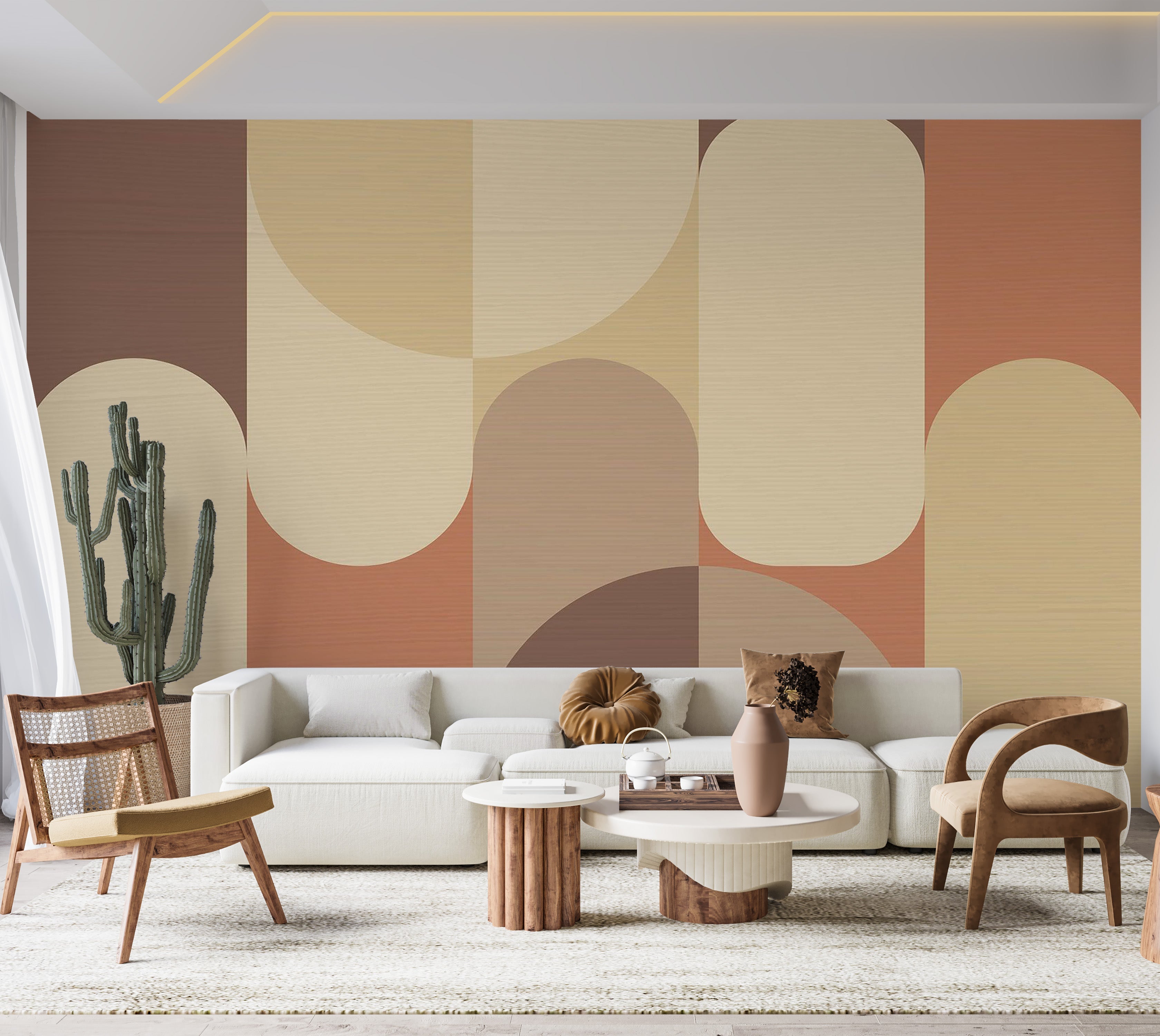 Premium Peel & Stick Wall Mural - Geometric Shapes