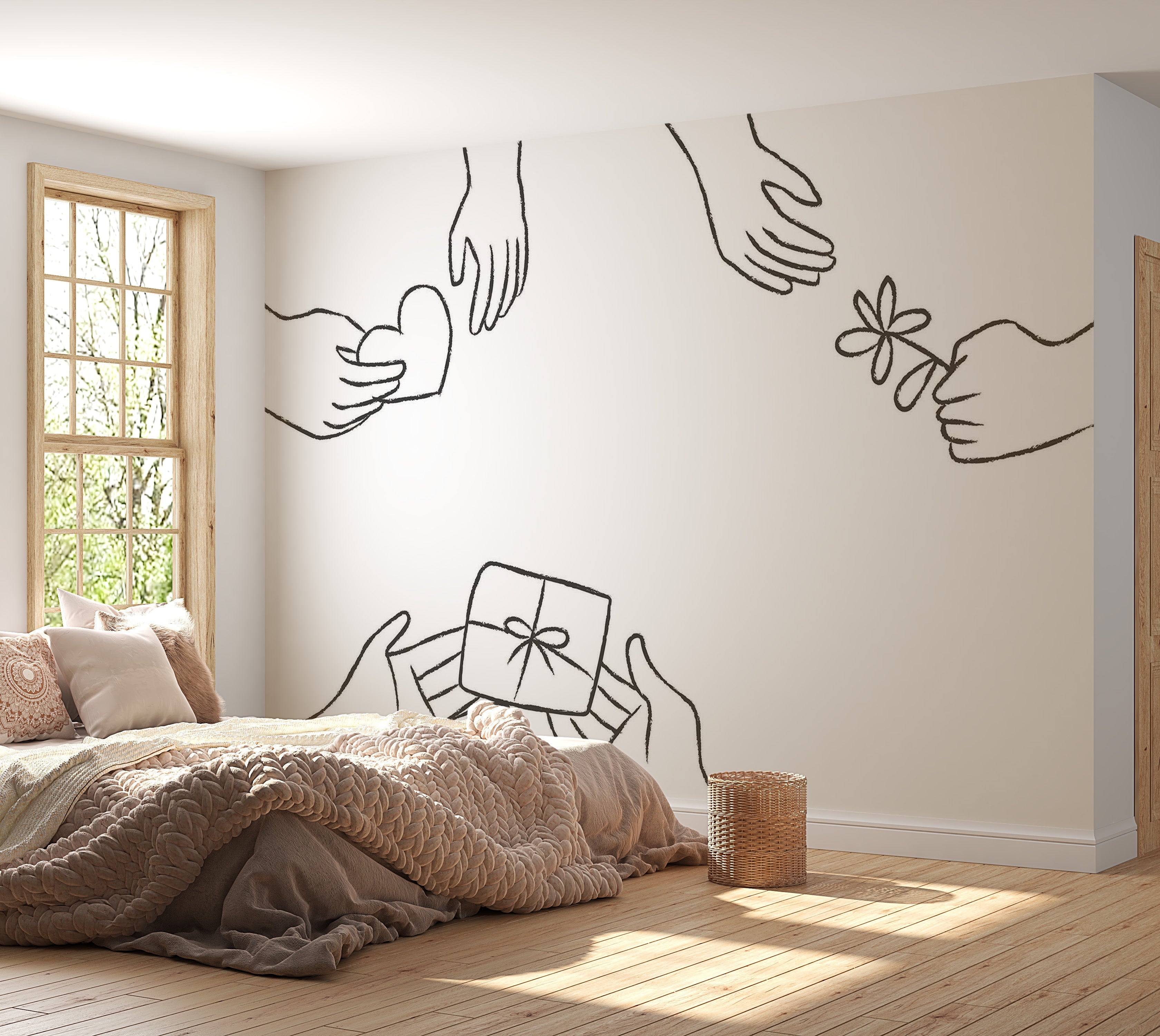 Premium Peel & Stick Wall Mural - Gifts Exchange
