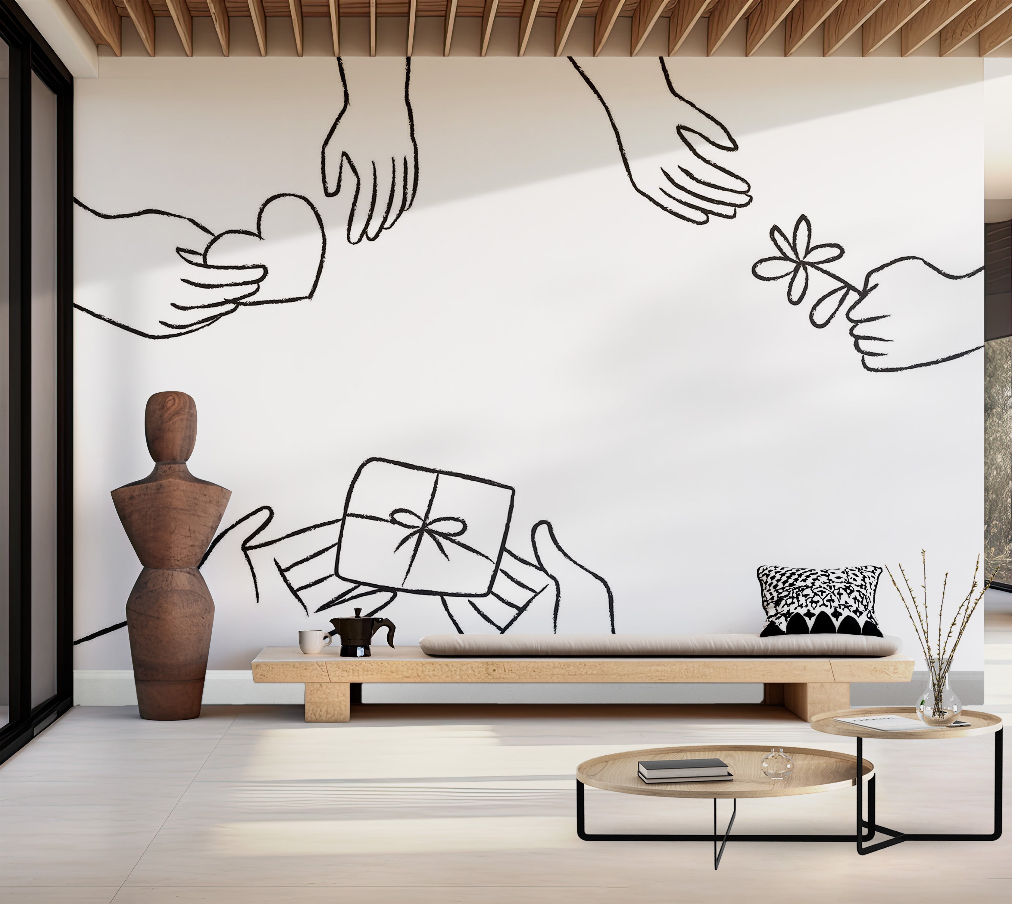 Premium Peel & Stick Wall Mural - Gifts Exchange