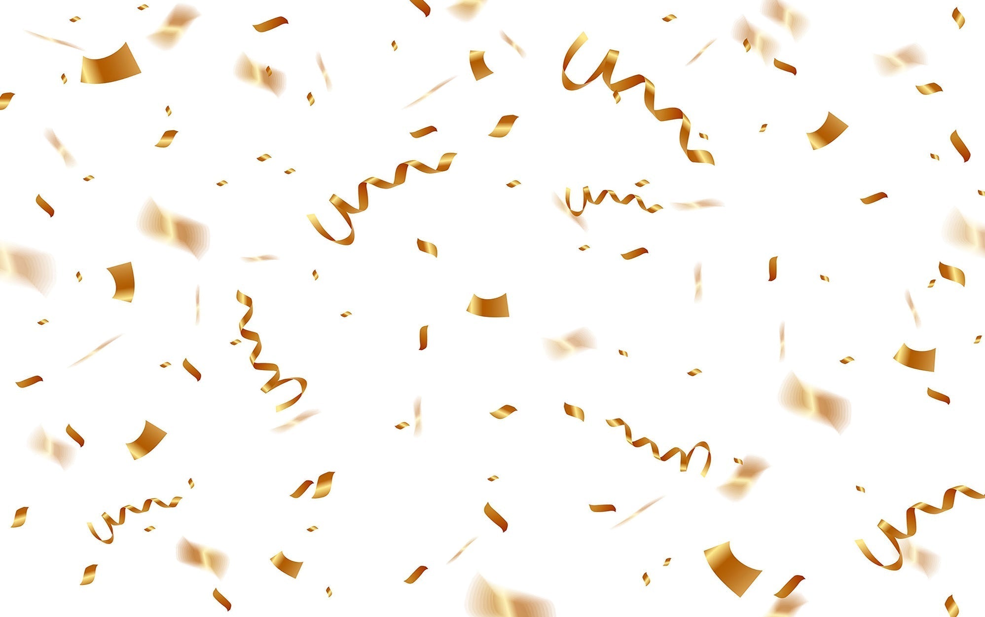 Premium Peel & Stick Wall Mural - Golden Confetti Celebration