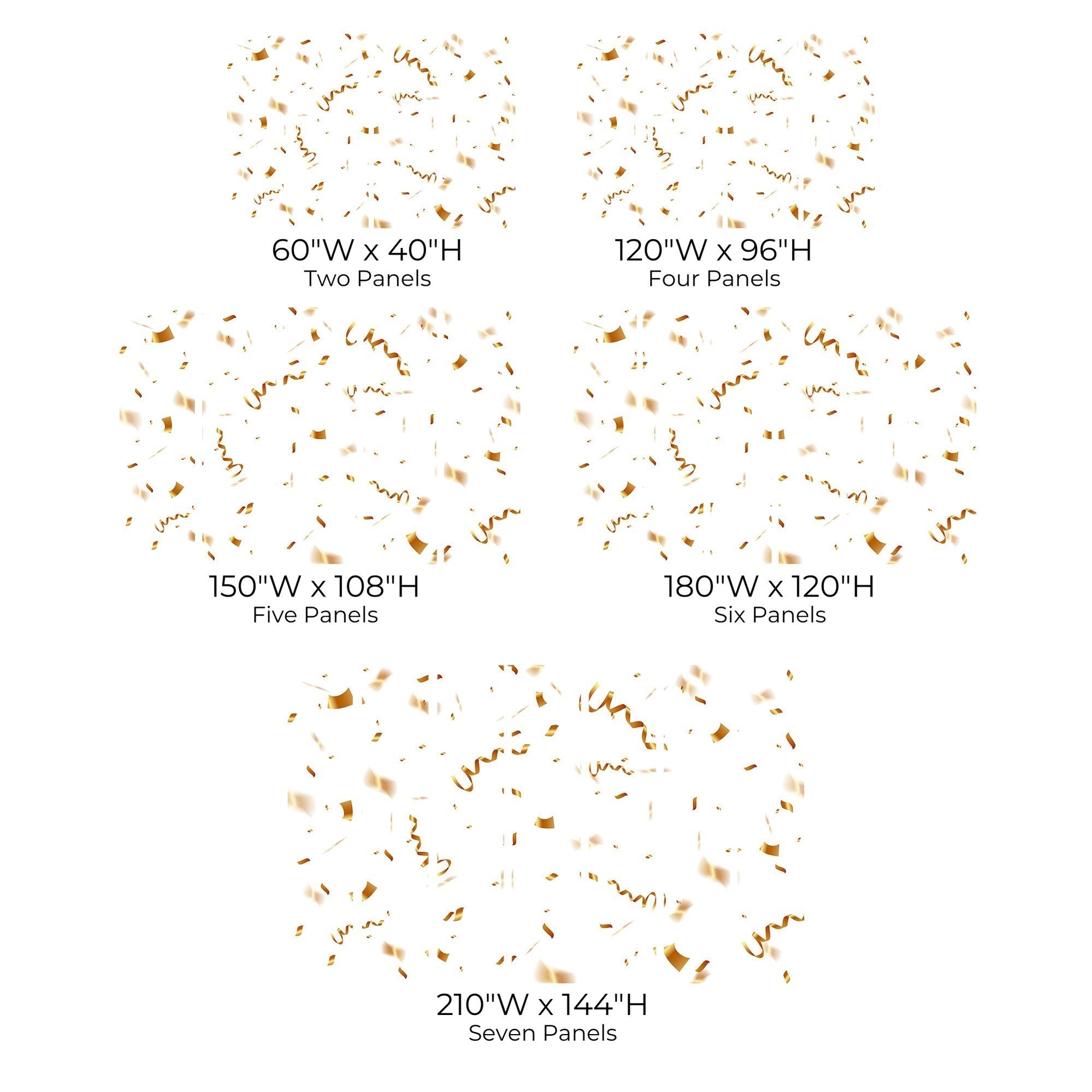 Premium Peel & Stick Wall Mural - Golden Confetti Celebration