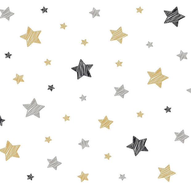 Premium Peel & Stick Wall Mural - Golden Stars