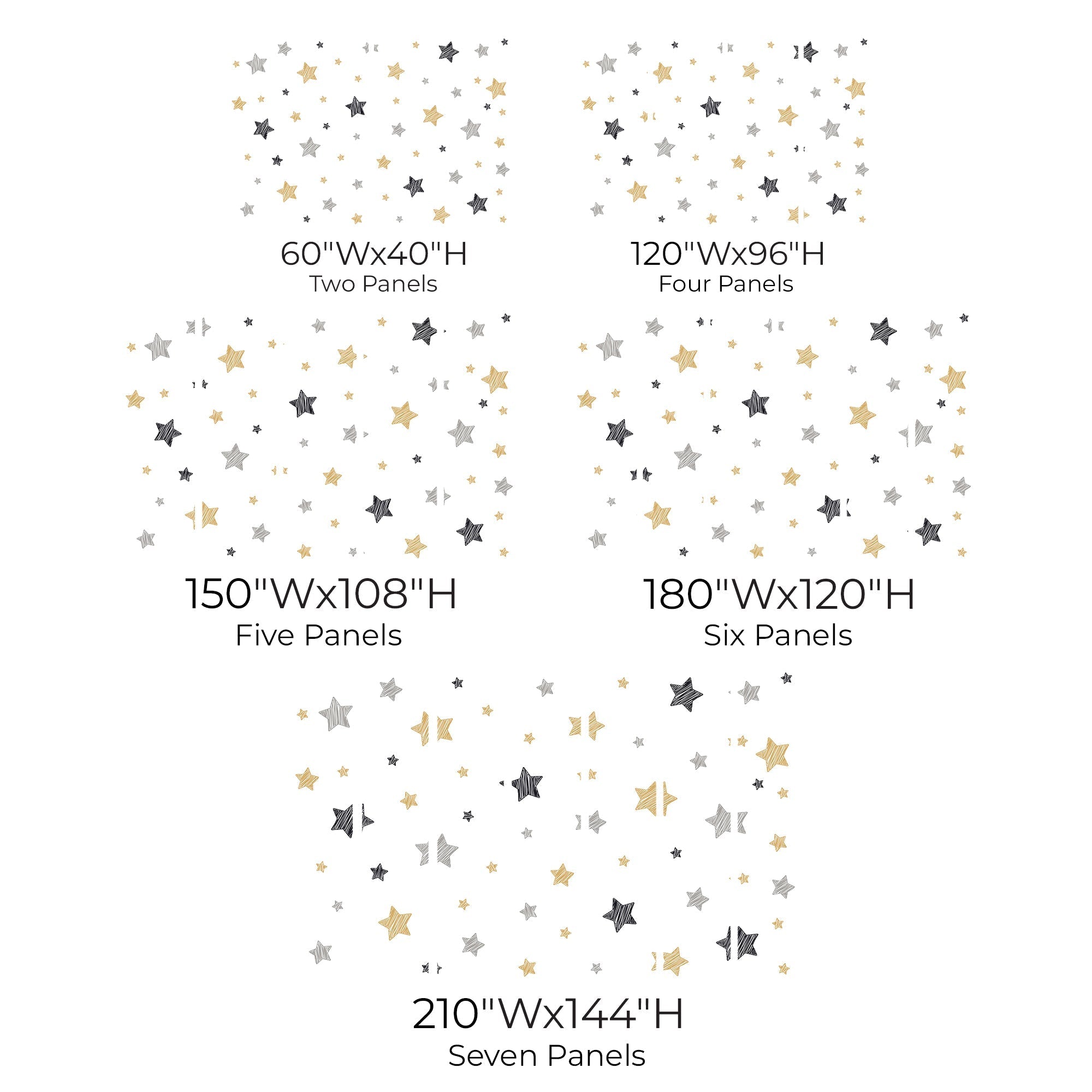 Premium Peel & Stick Wall Mural - Golden Stars