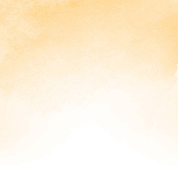 Abstract orange and yellow watercolor wall mural in an interior setting