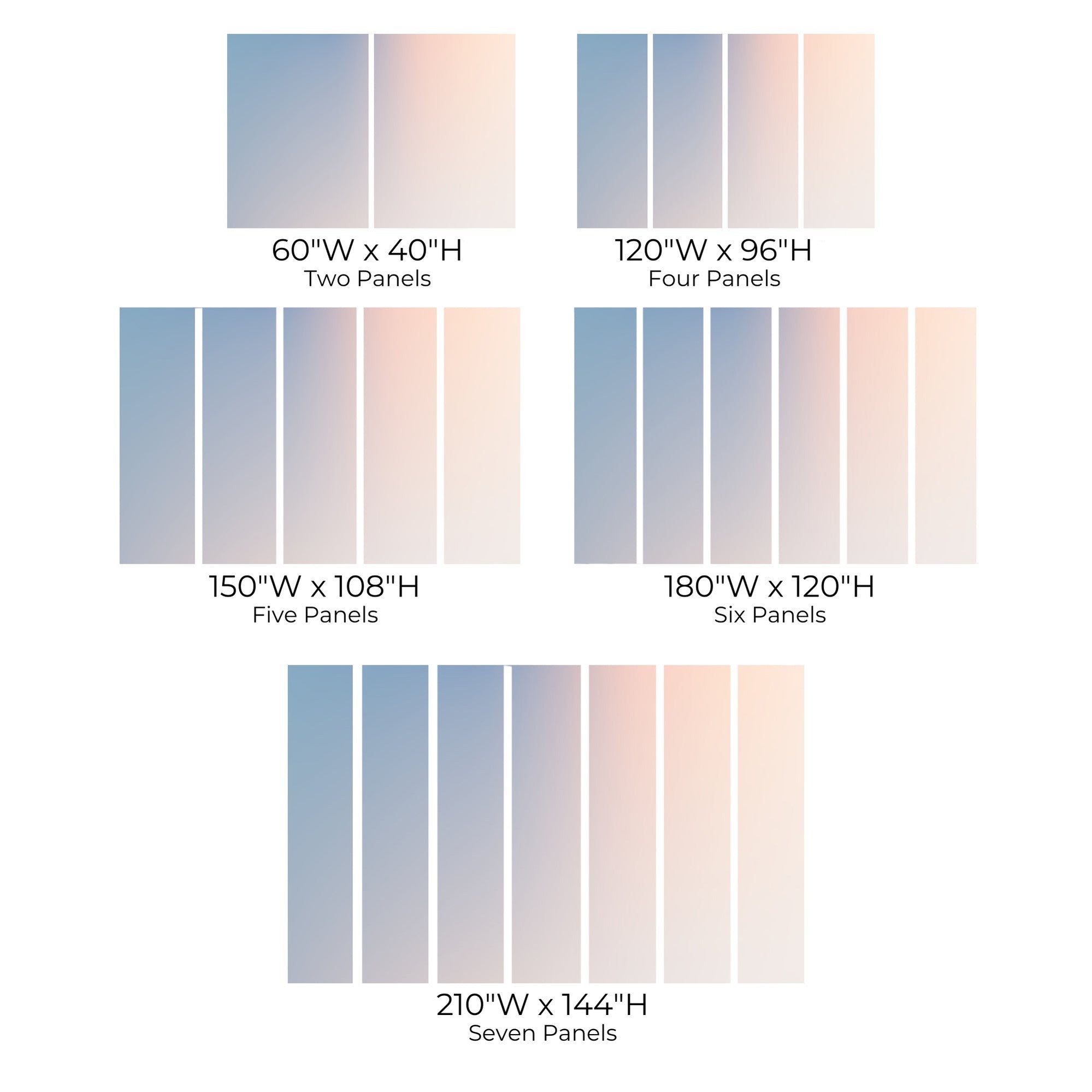 Premium Peel & Stick Wall Mural - Gradient Pastel Sky