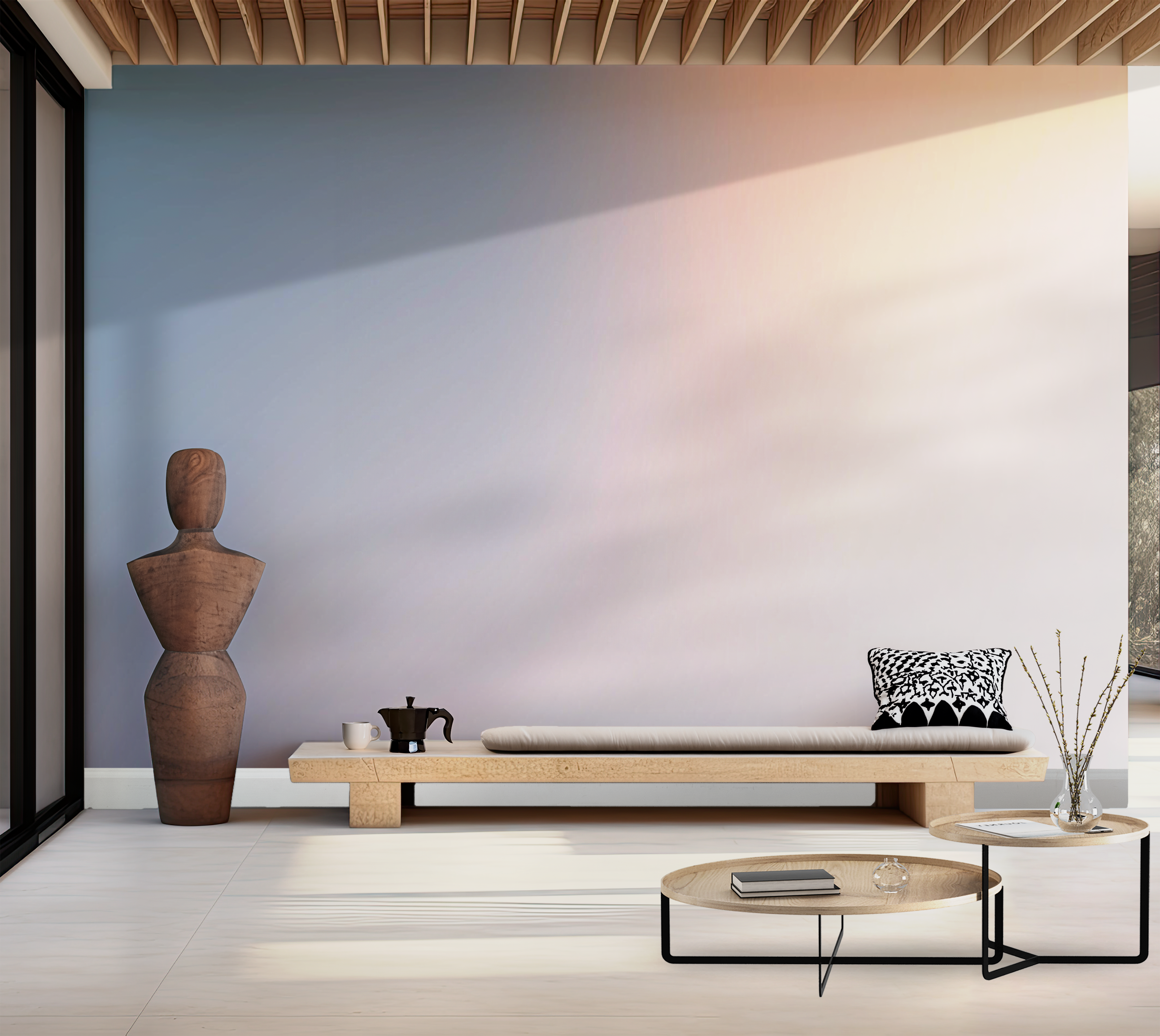 Premium Peel & Stick Wall Mural - Gradient Pastel Sky