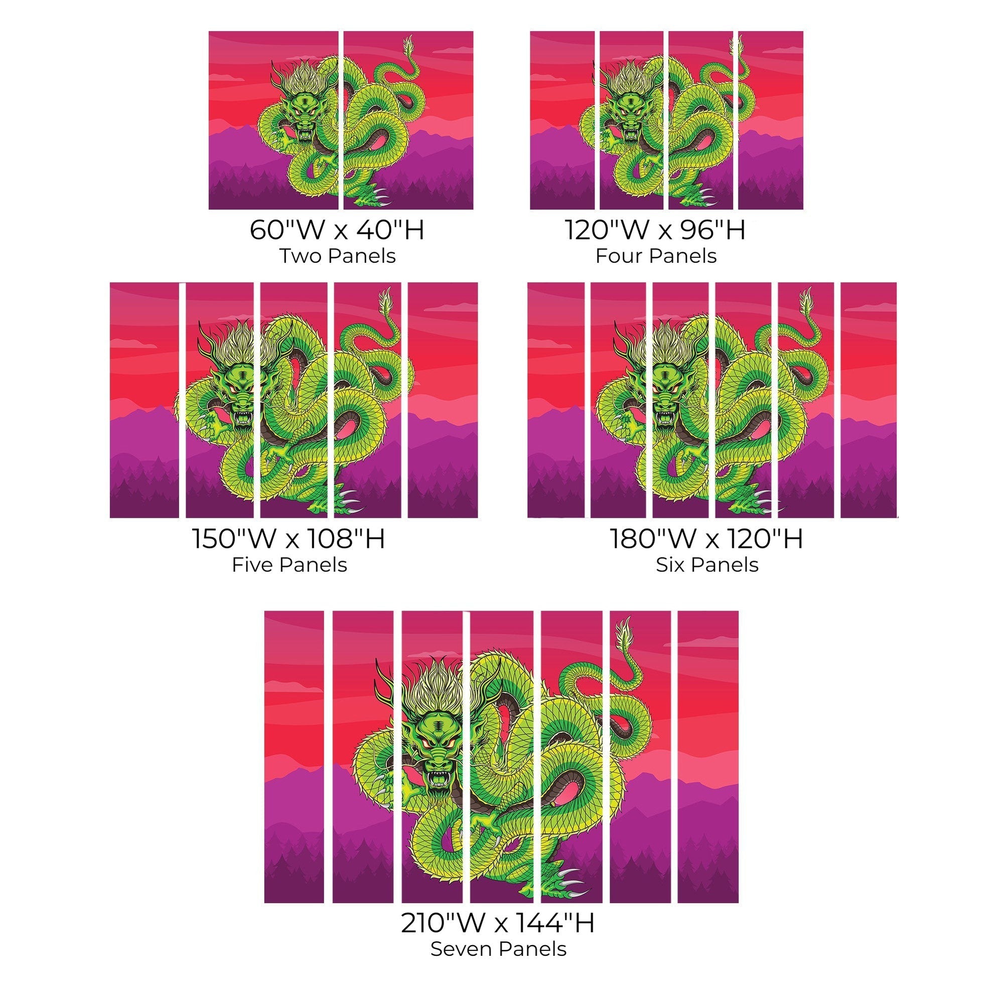 Premium Peel & Stick Wall Mural - Green Dragon