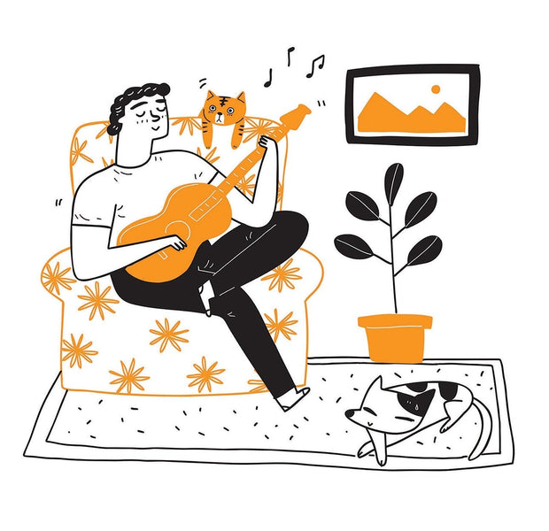 Premium Peel & Stick Wall Mural - Guitar Serenade