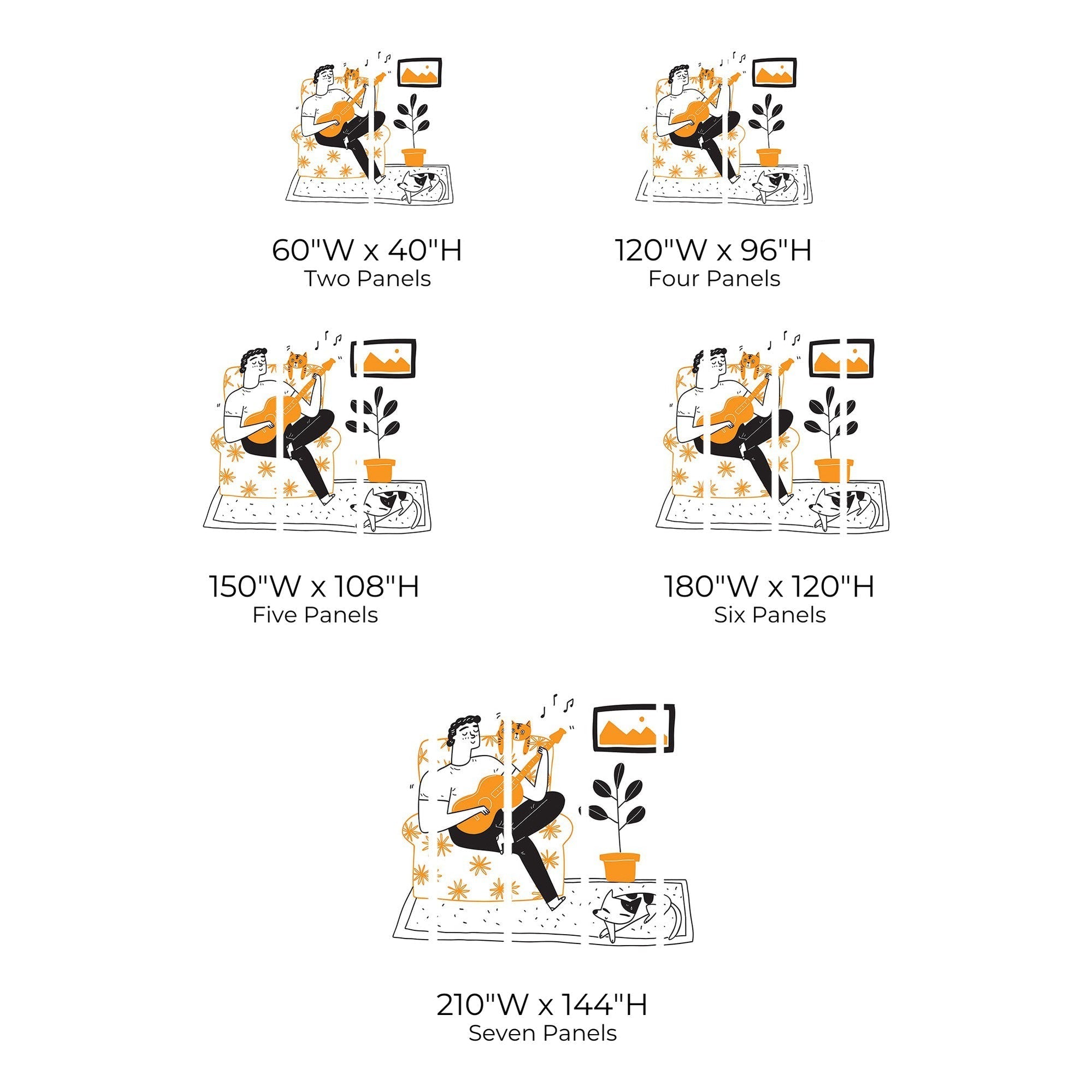 Premium Peel & Stick Wall Mural - Guitar Serenade