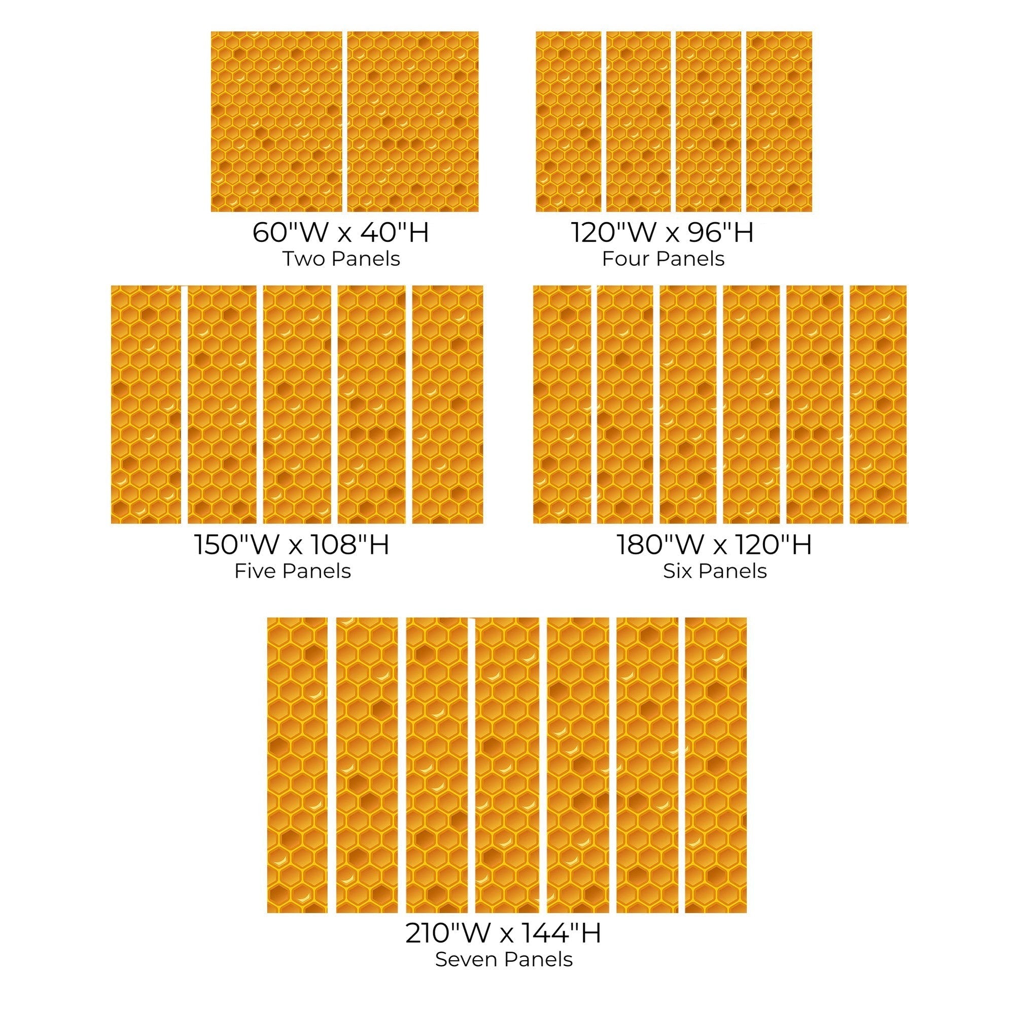 Premium Peel & Stick Wall Mural - Honeycomb Pattern