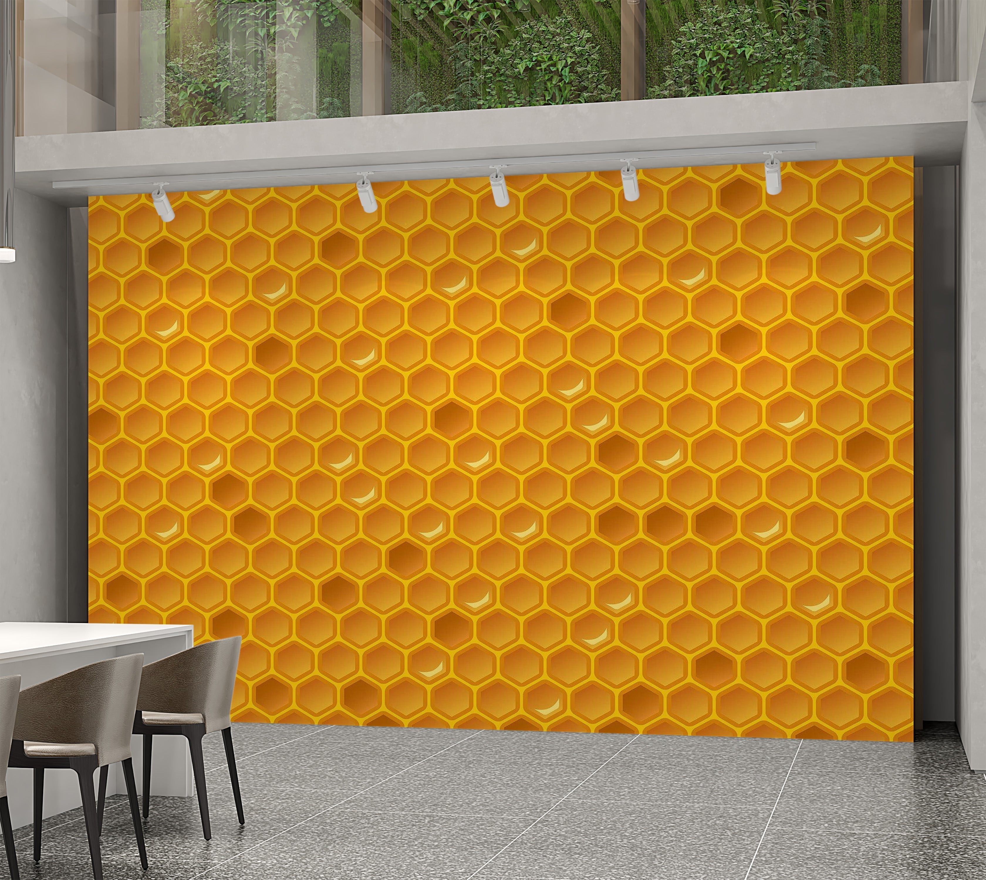 Premium Peel & Stick Wall Mural - Honeycomb Pattern