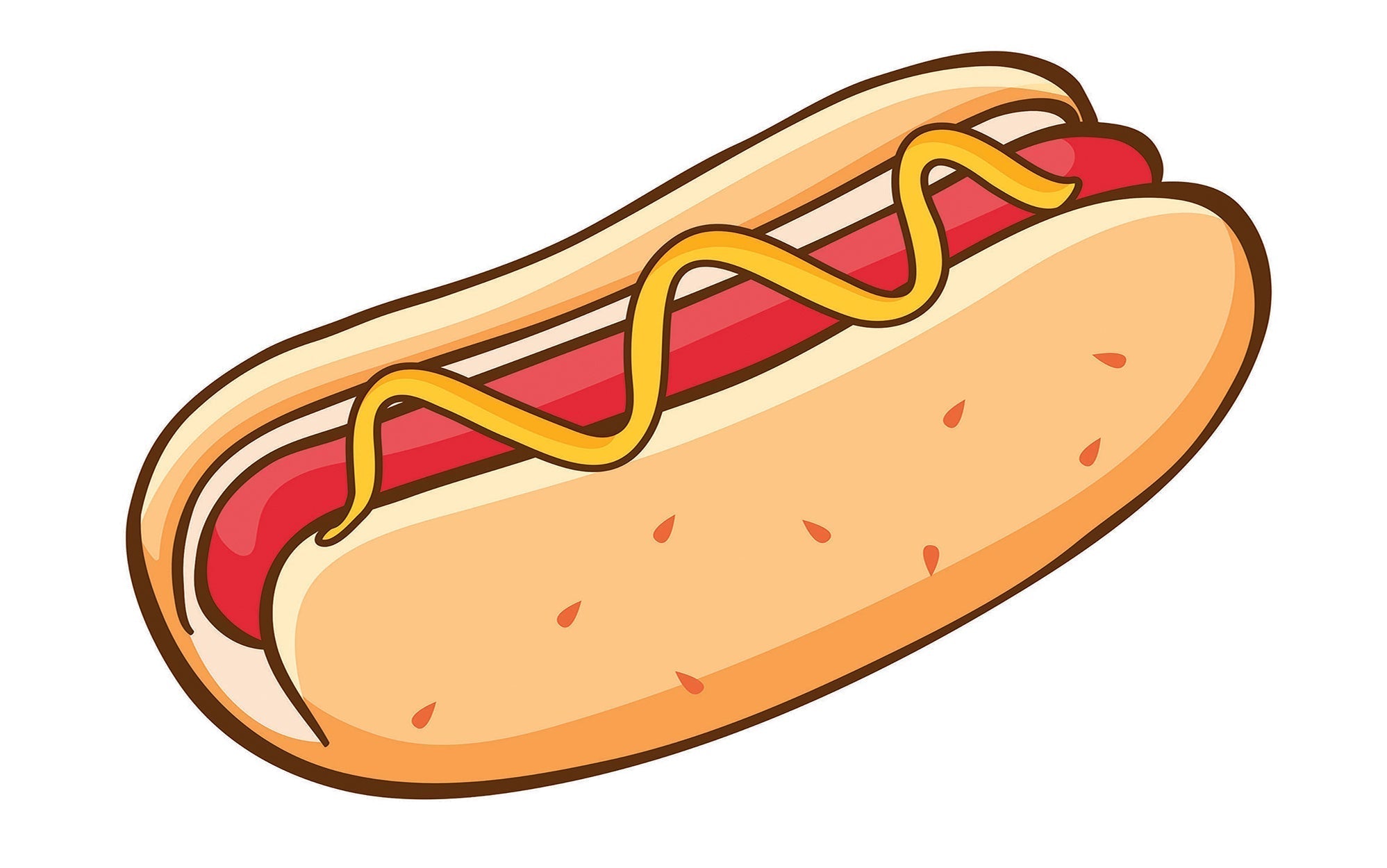 Premium Peel & Stick Wall Mural - Hot Dog Illustration