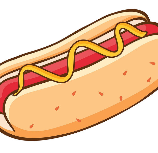Premium Peel & Stick Wall Mural - Hot Dog Illustration