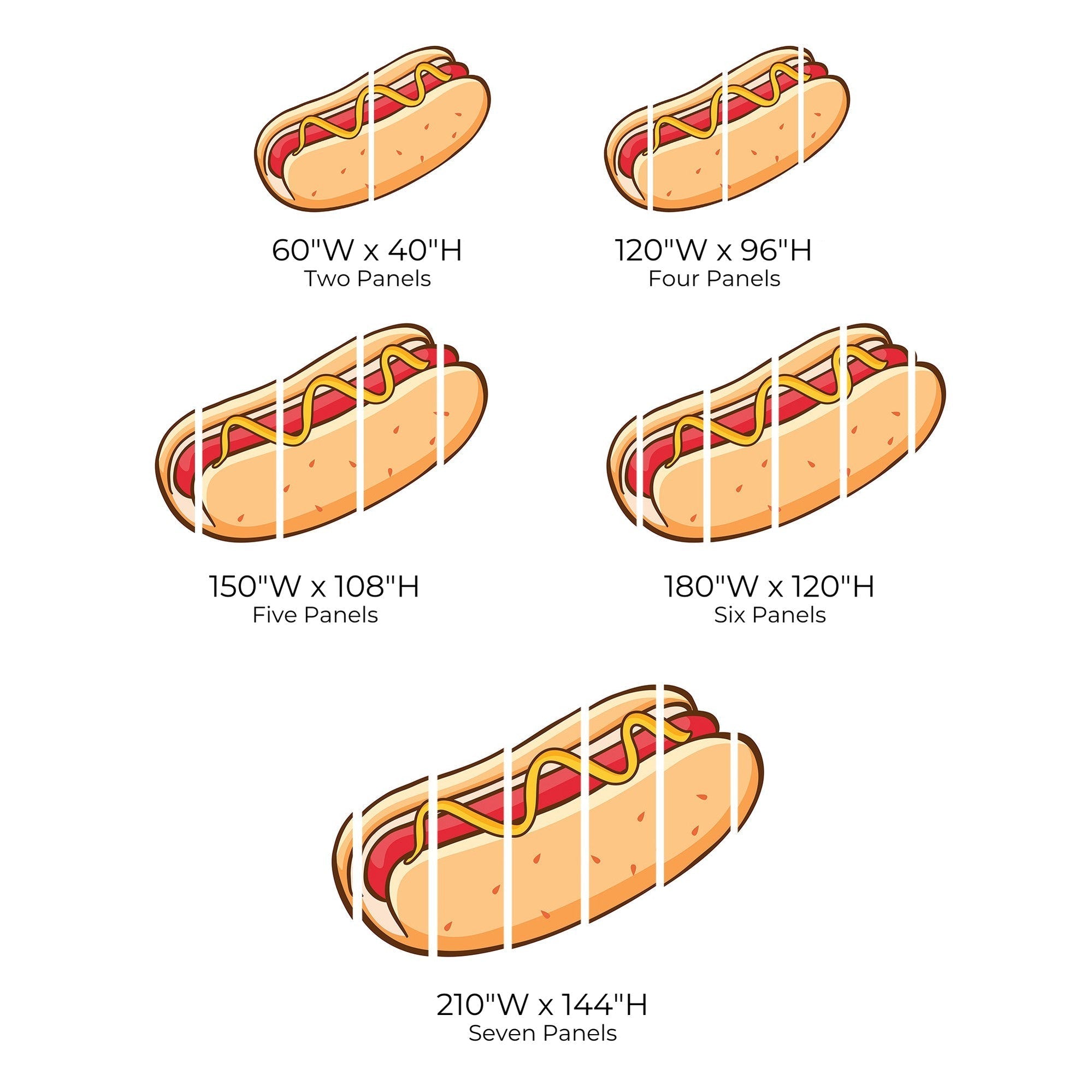 Premium Peel & Stick Wall Mural - Hot Dog Illustration
