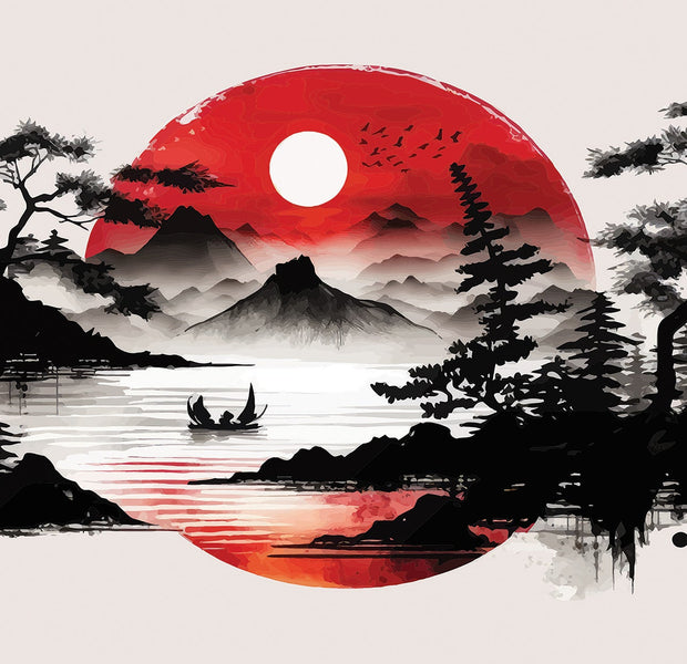Premium Peel & Stick Wall Mural - Japanese Landscape