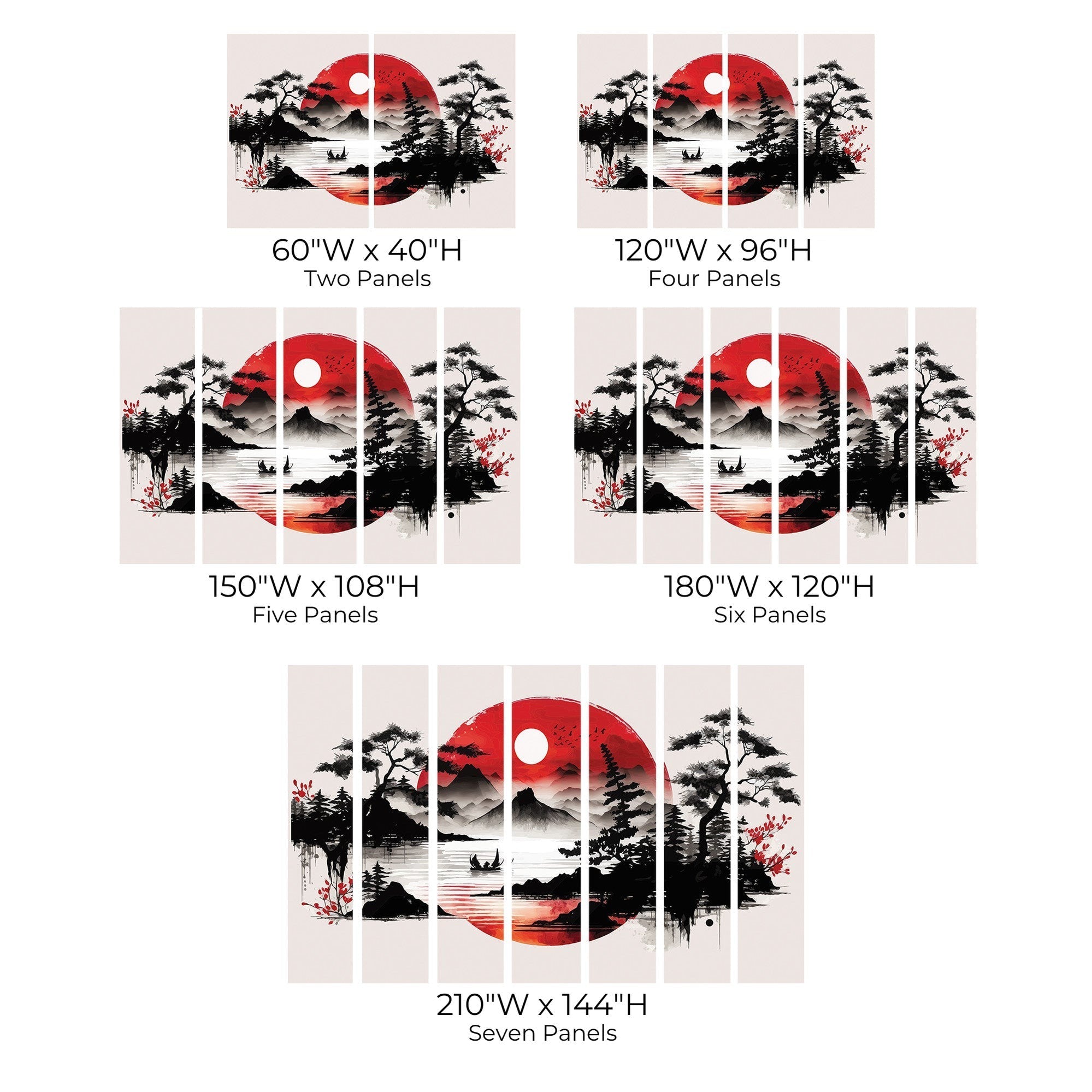 Premium Peel & Stick Wall Mural - Japanese Landscape