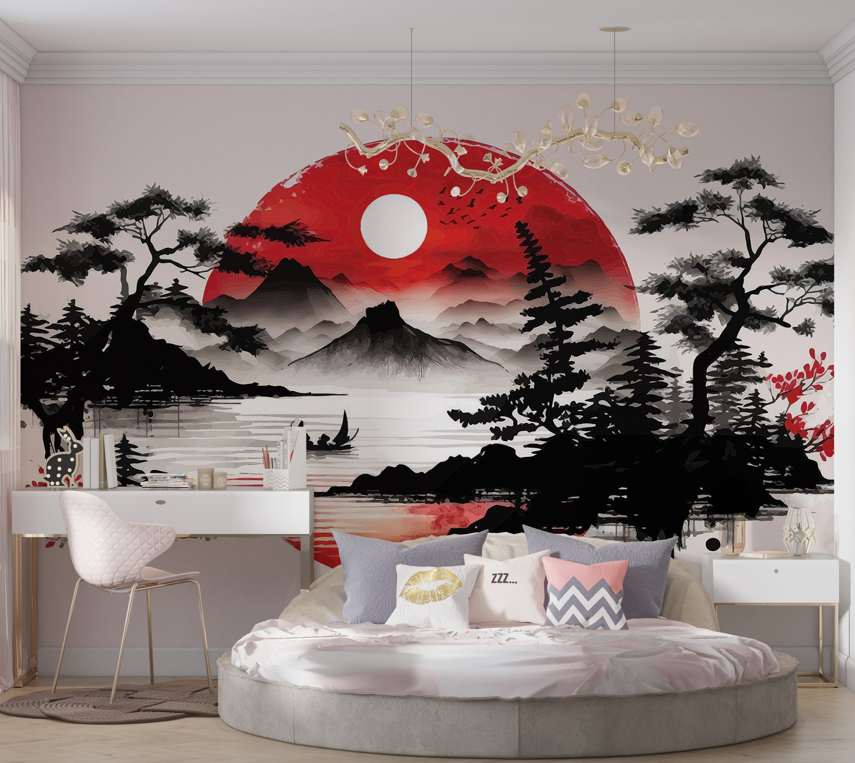 Premium Peel & Stick Wall Mural - Japanese Landscape