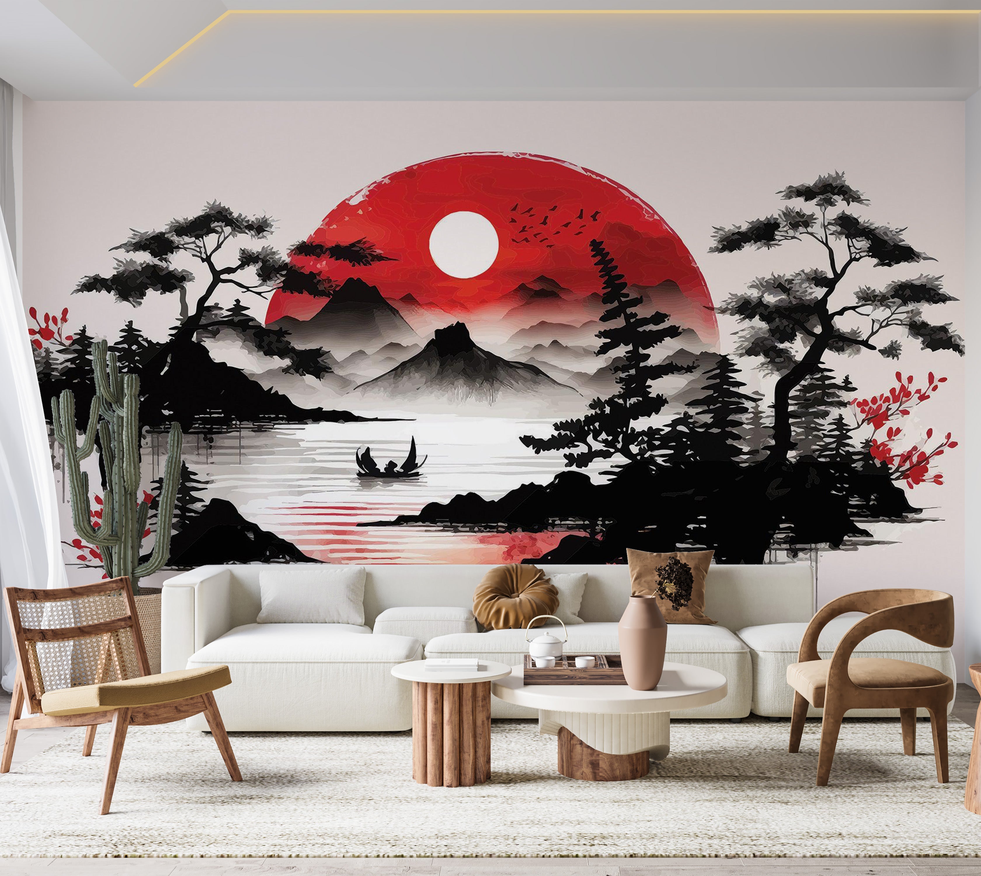 Premium Peel & Stick Wall Mural - Japanese Landscape