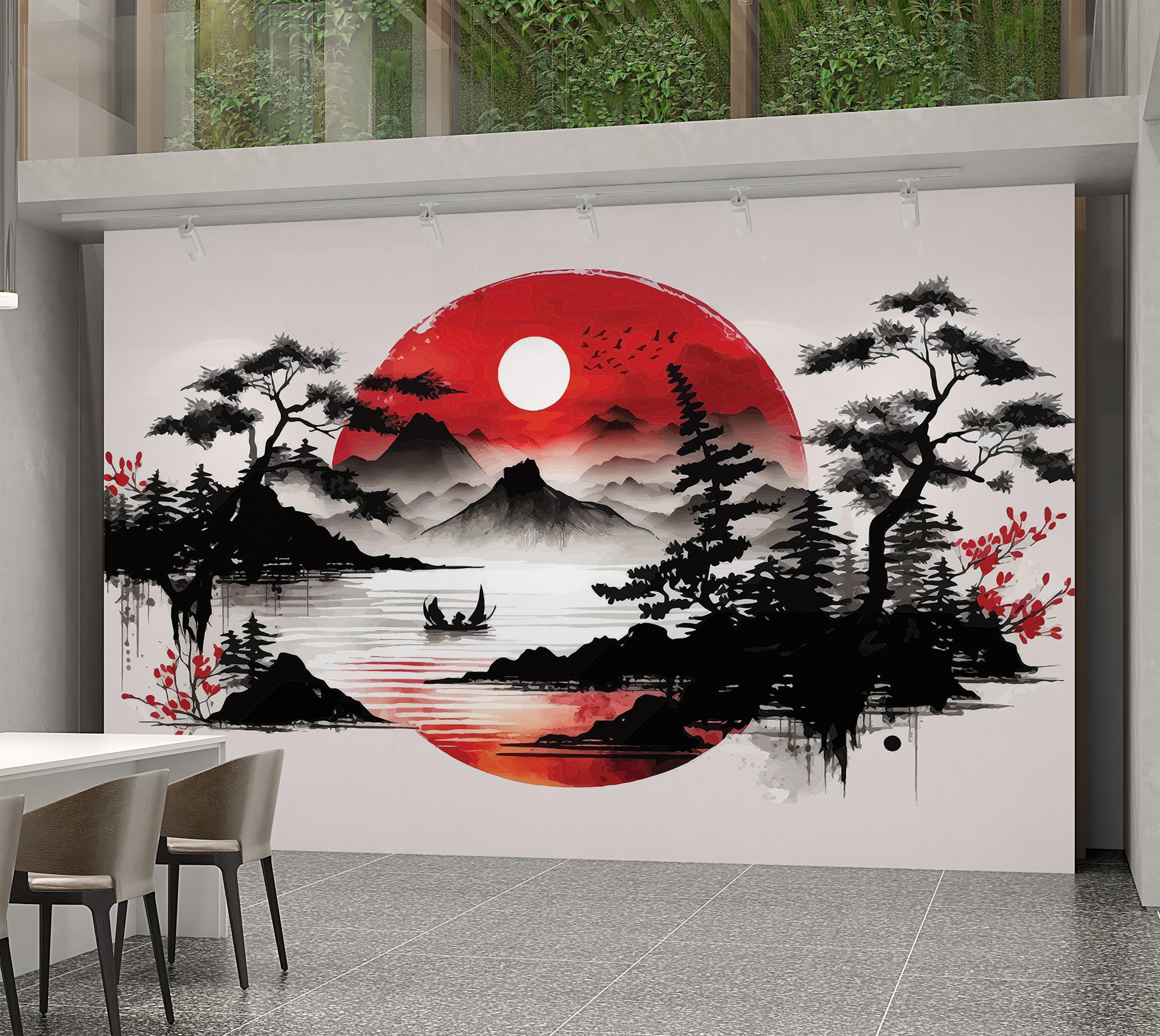 Premium Peel & Stick Wall Mural - Japanese Landscape