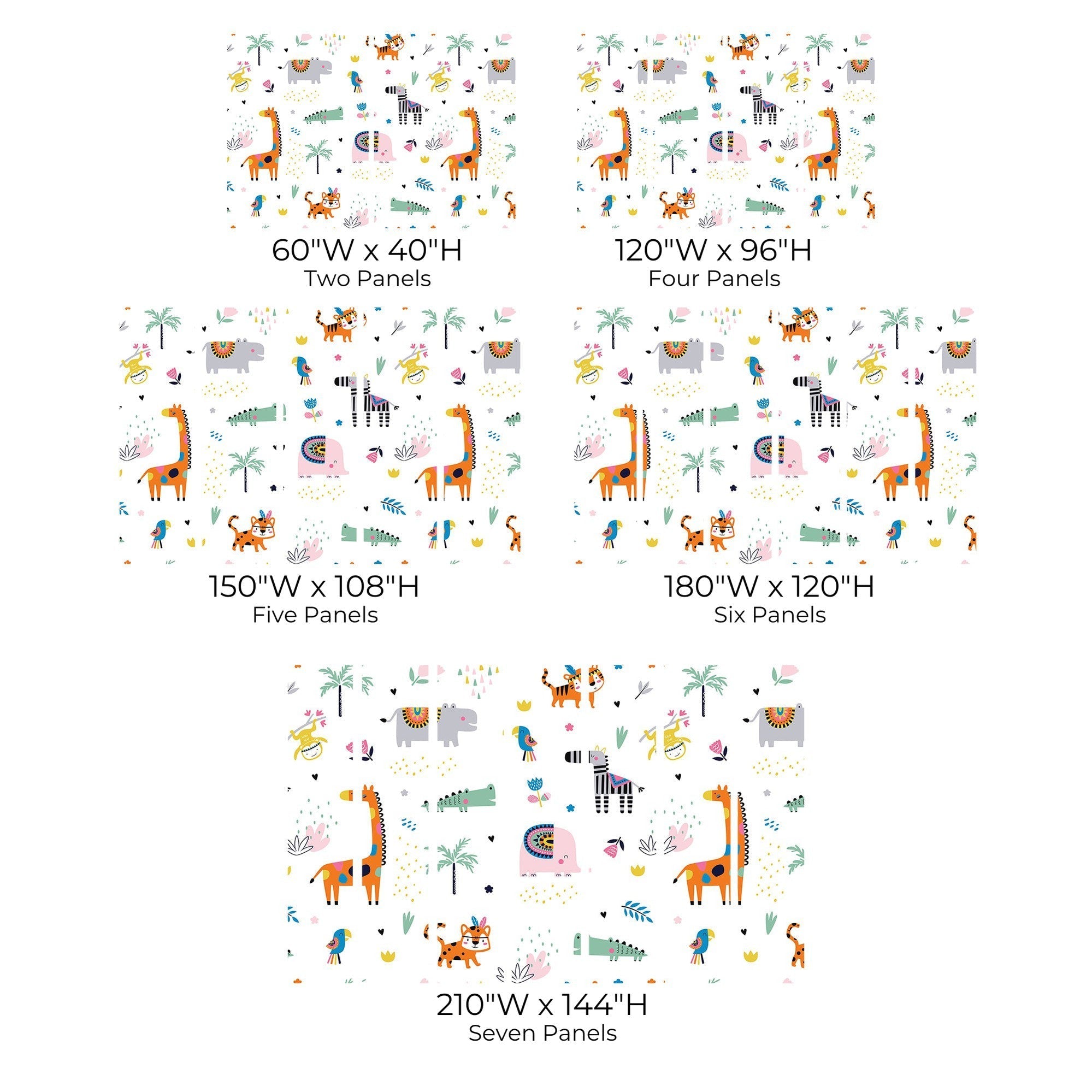 Premium Peel & Stick Wall Mural - Jungle Animals