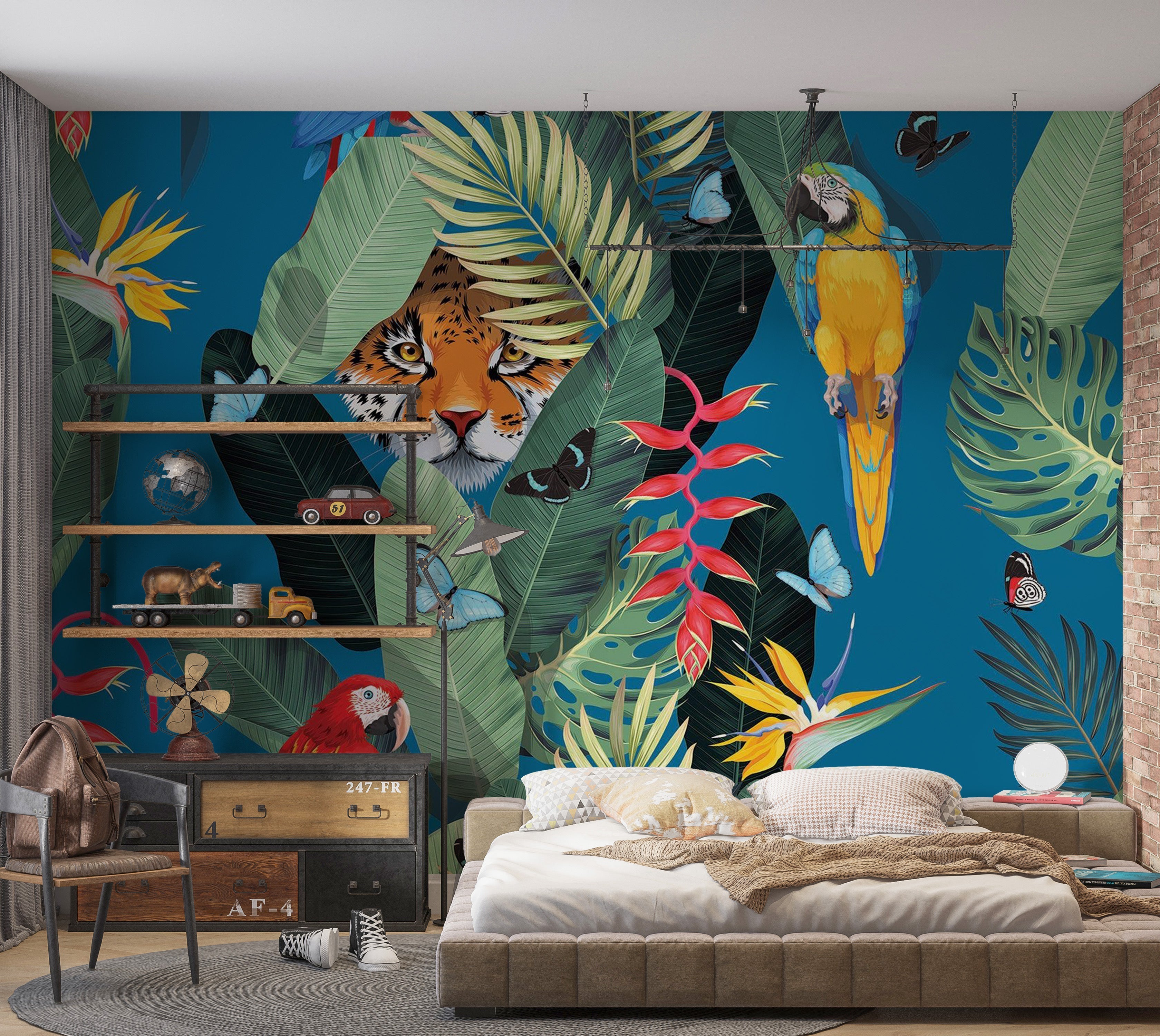 Premium Peel & Stick Wall Mural - Jungle Tiger