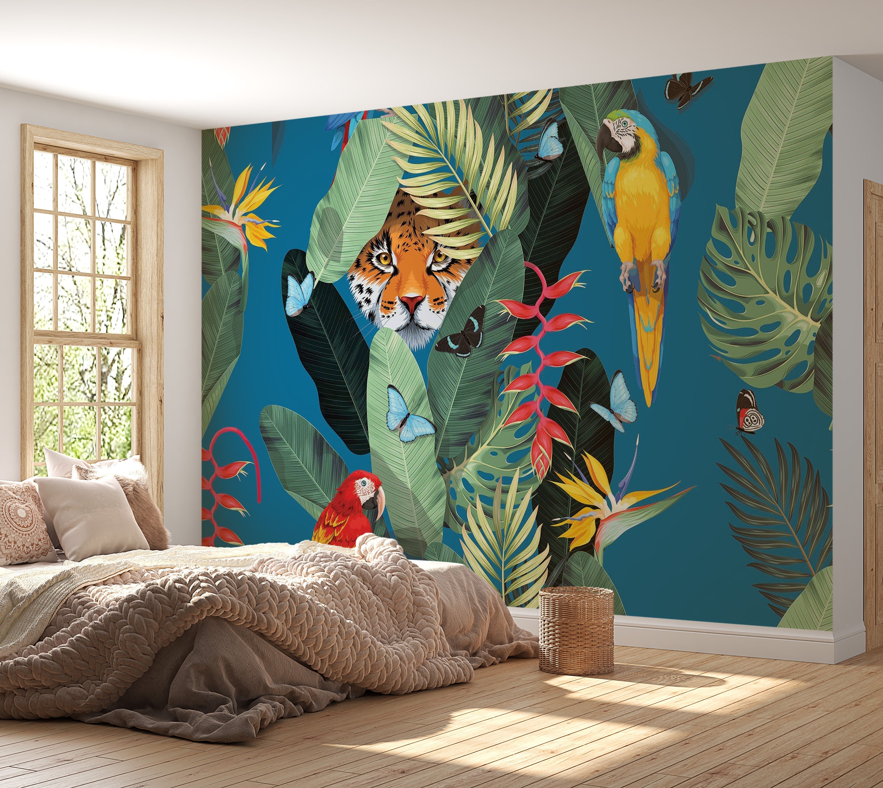 Premium Peel & Stick Wall Mural - Jungle Tiger