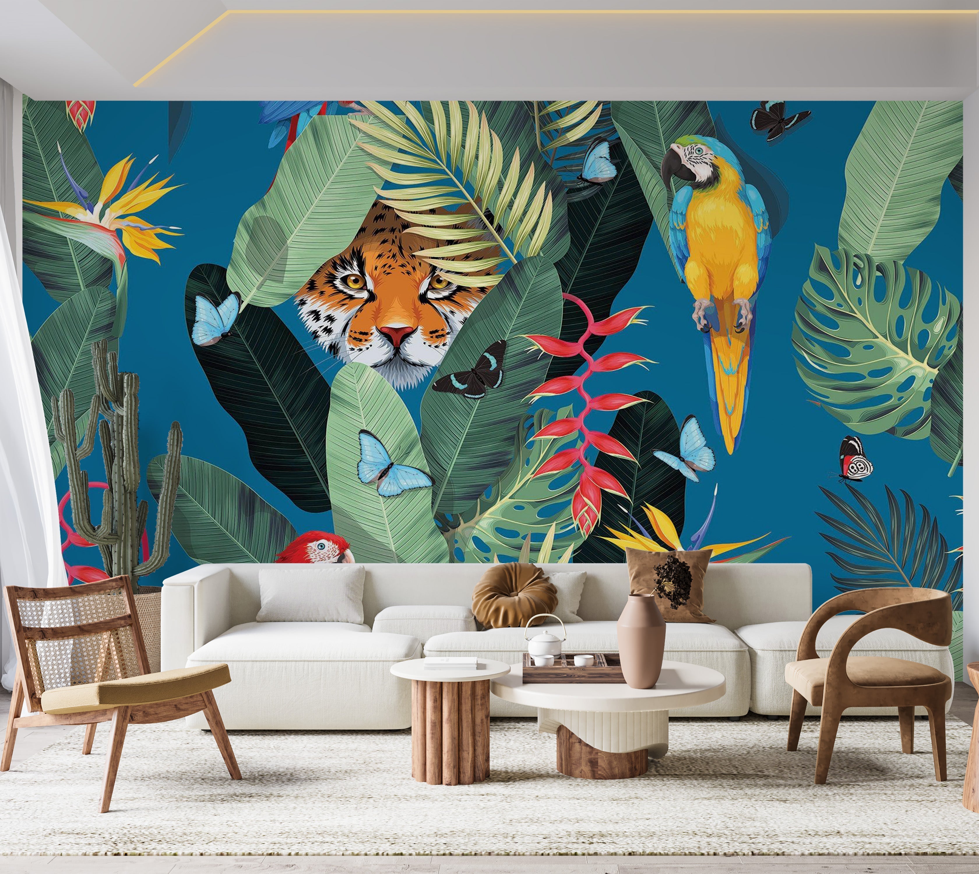 Premium Peel & Stick Wall Mural - Jungle Tiger