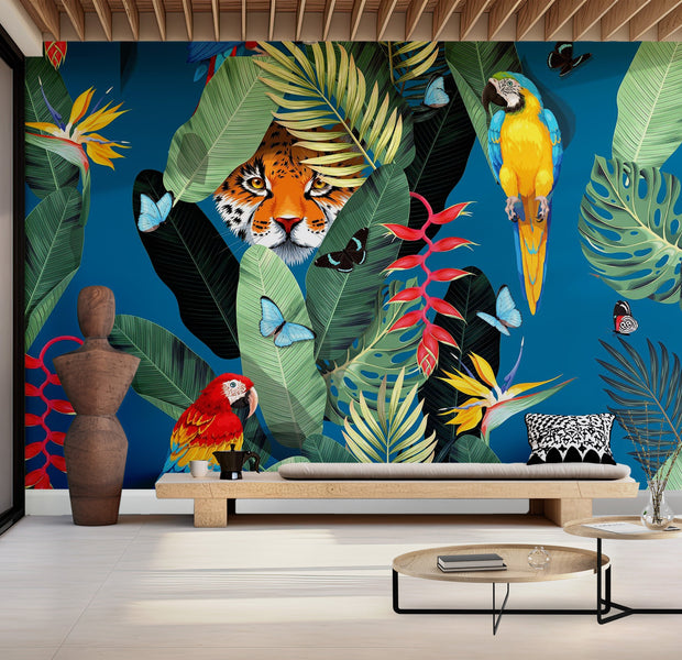 Premium Peel & Stick Wall Mural - Jungle Tiger