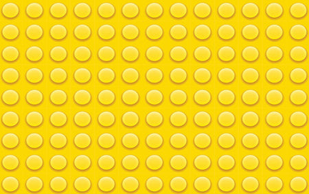 Close-up texture of a yellow LEGO plate with studs