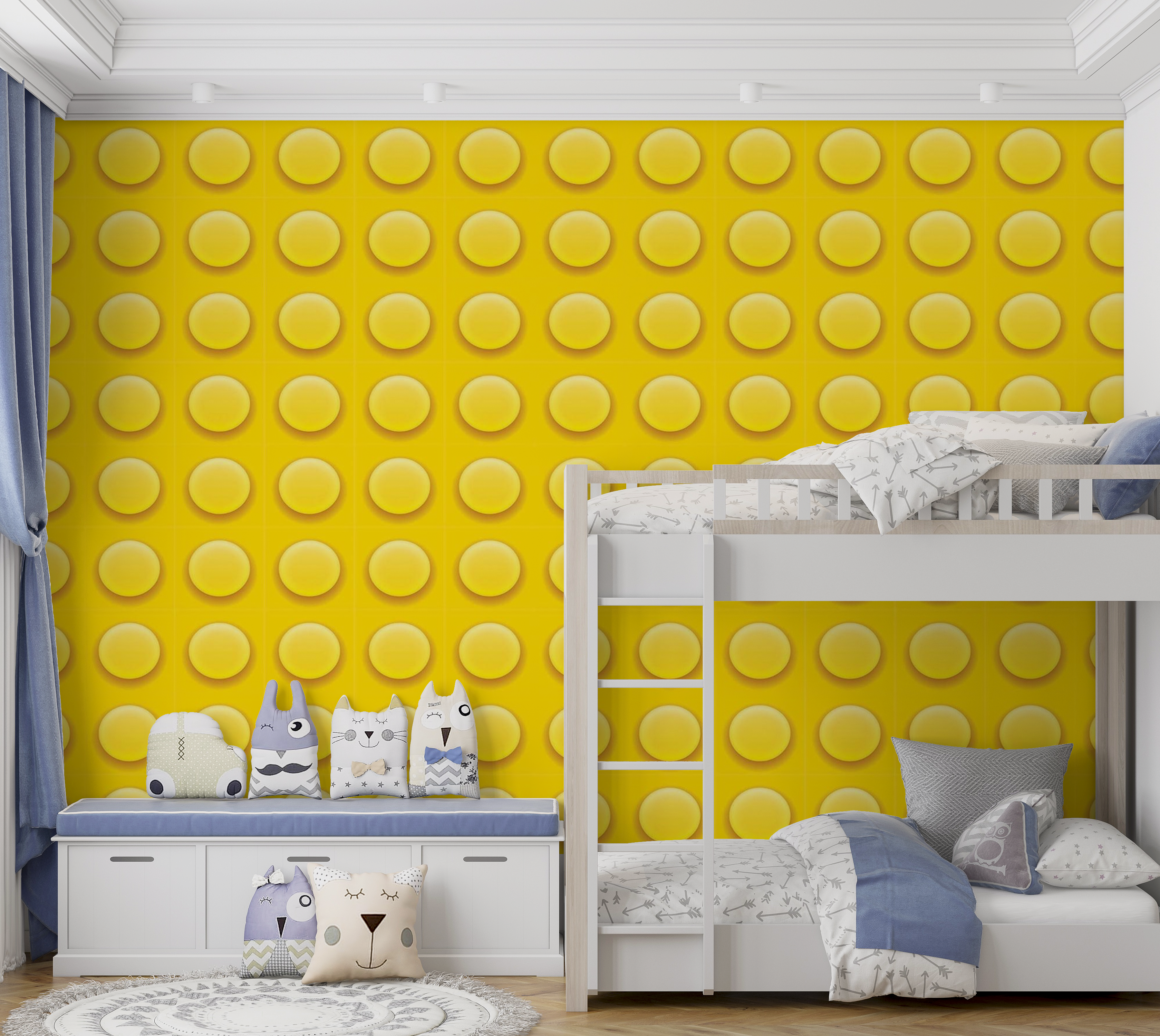 Premium Wallpaper Wall Mural - Lego Texture 60"Wx40"H / Non-Woven Fleece