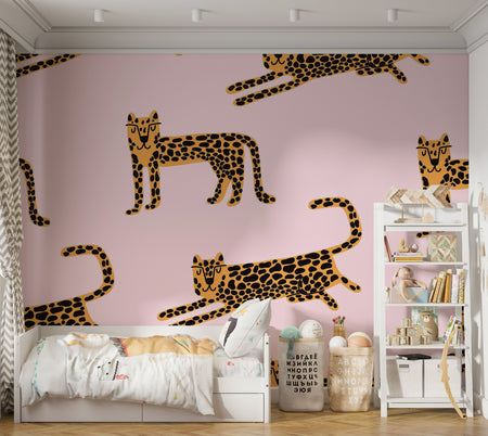 Premium Wallpaper Wall Mural - Leopard Pattern 60"Wx40"H / Non-Woven Fleece