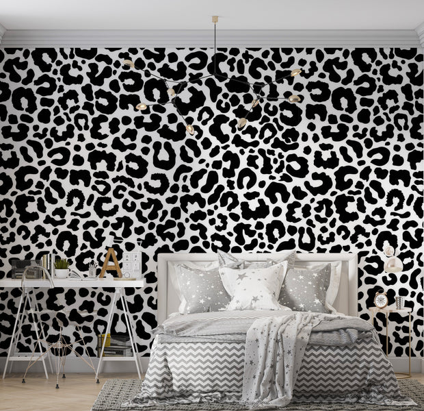Premium Peel & Stick Wall Mural - Leopard Print Pattern