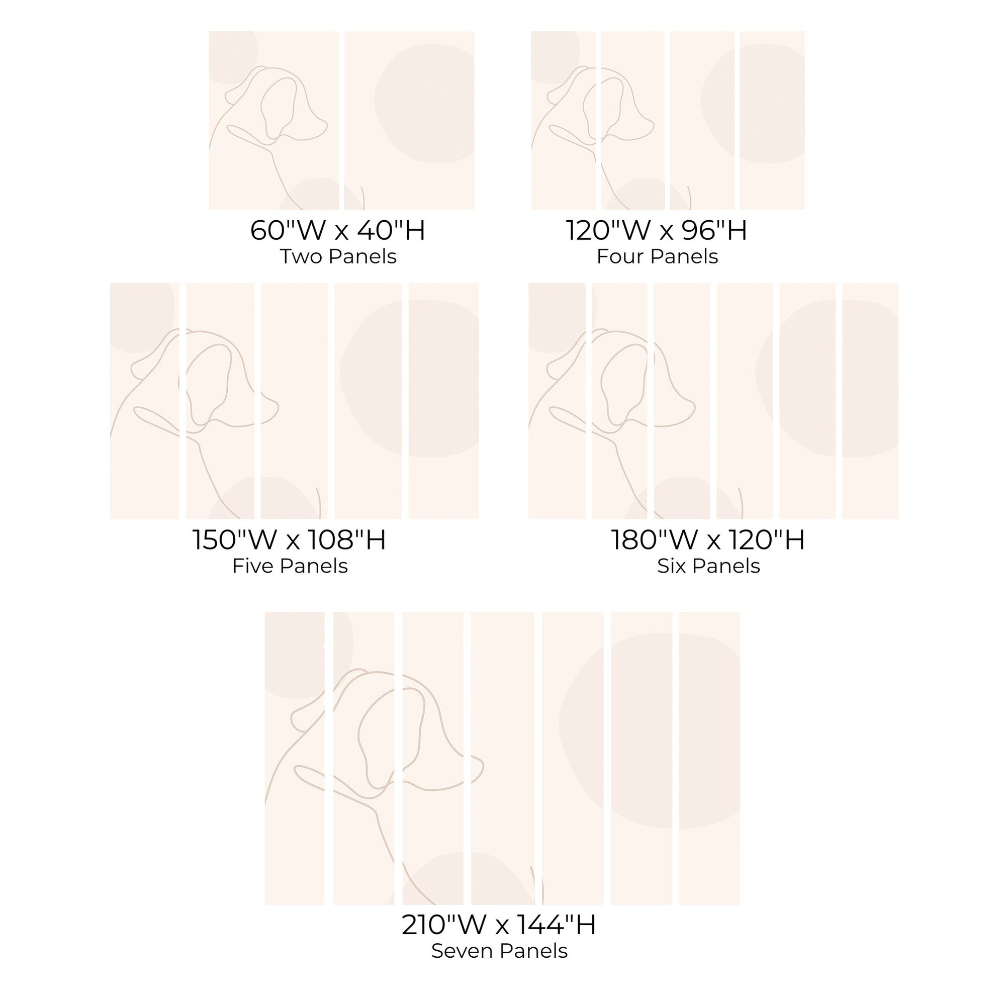 Premium Peel & Stick Wall Mural - Minimalist Dog Outline