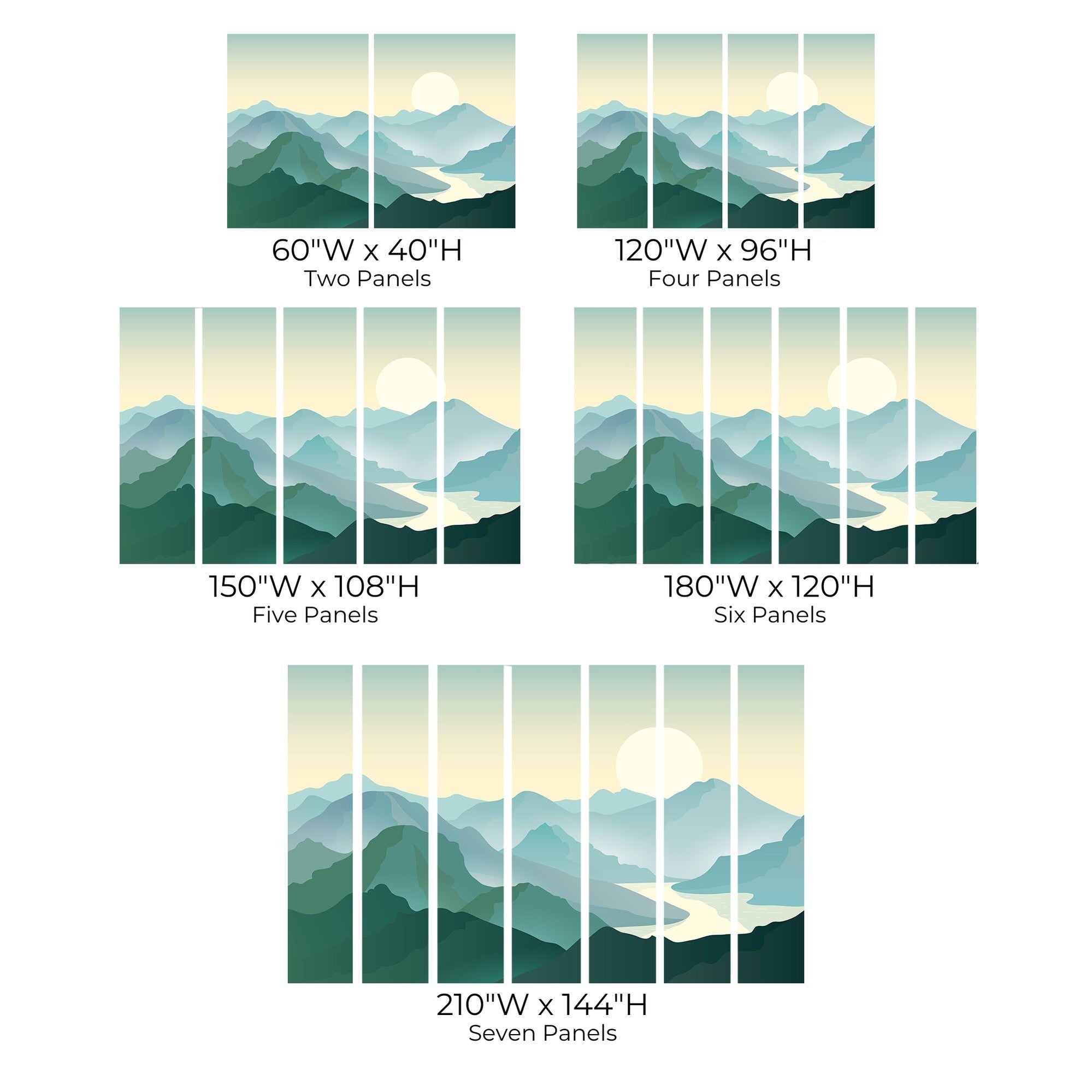 Premium Peel & Stick Wall Mural - Mountain Sunrise