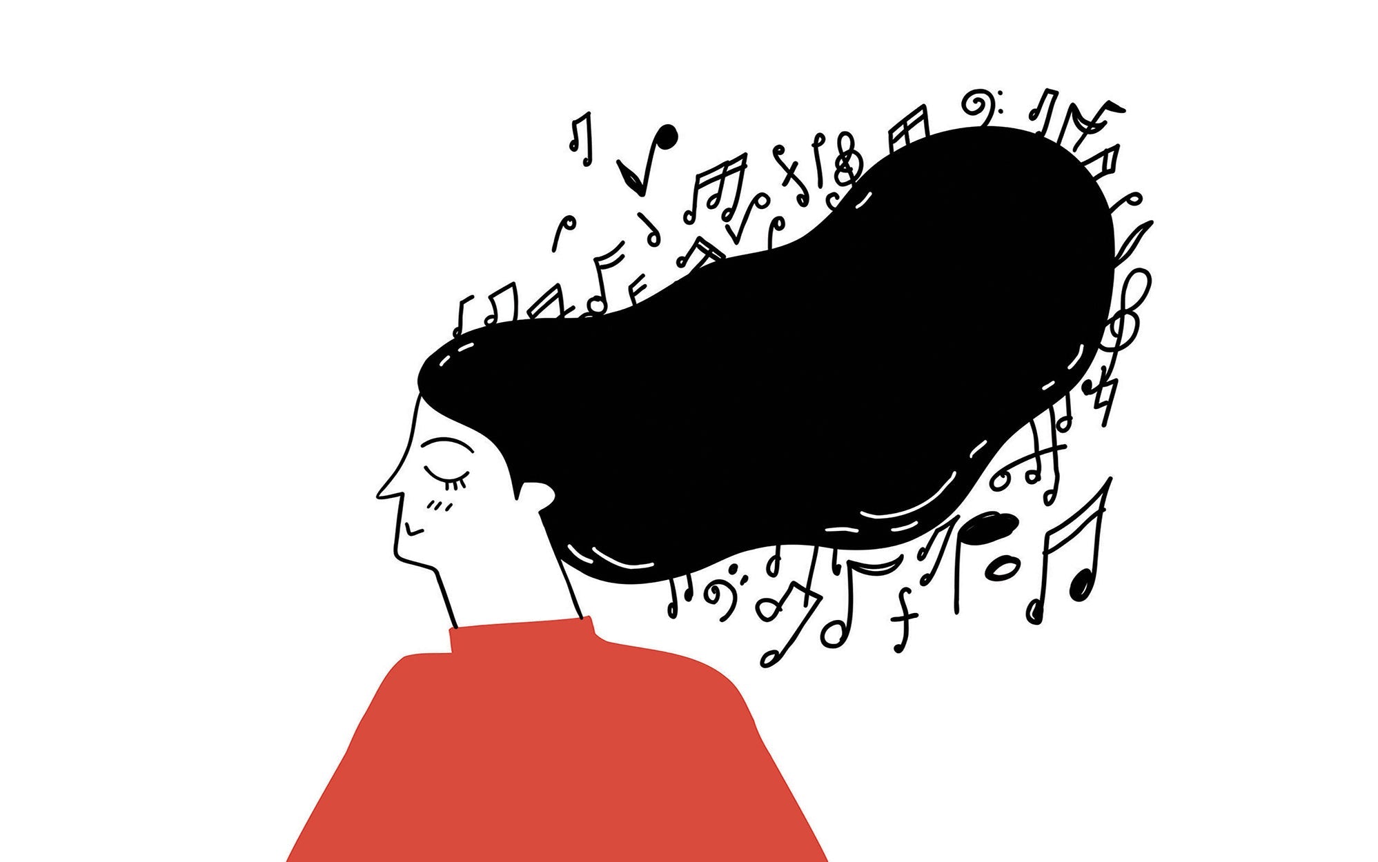 Premium Peel & Stick Wall Mural - Musical Thoughts