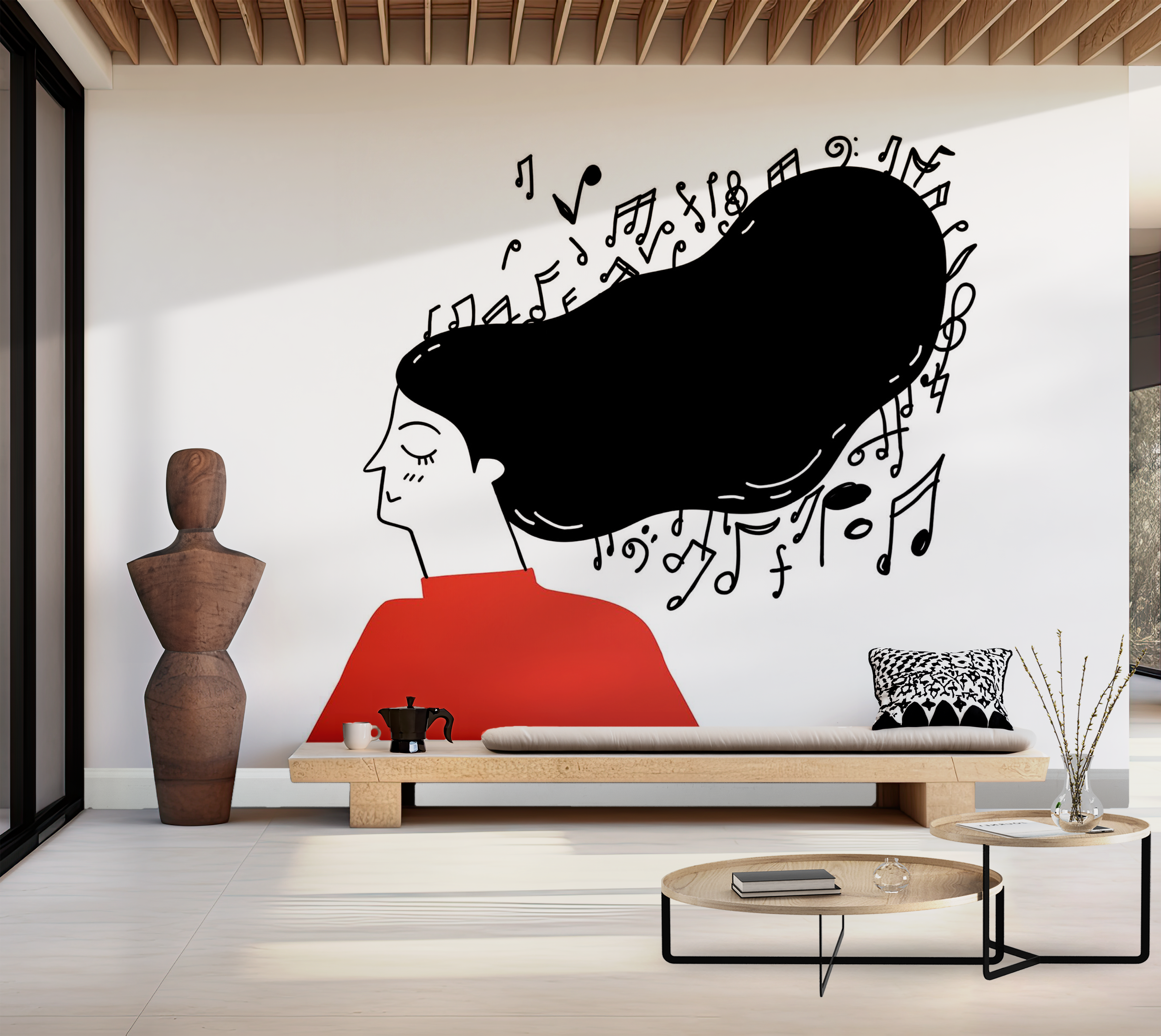 Premium Peel & Stick Wall Mural - Musical Thoughts