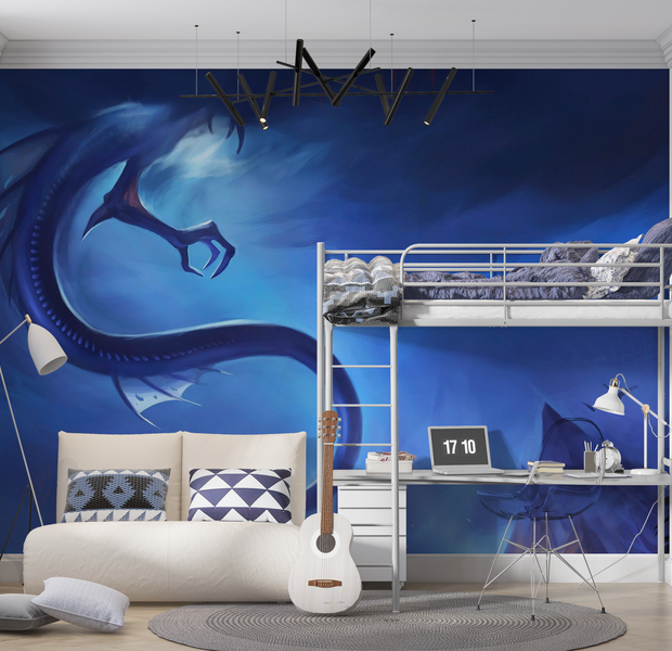 Premium Wallpaper Wall Mural - Mystical Dragon Flight 60"Wx40"H / Non-Woven Fleece