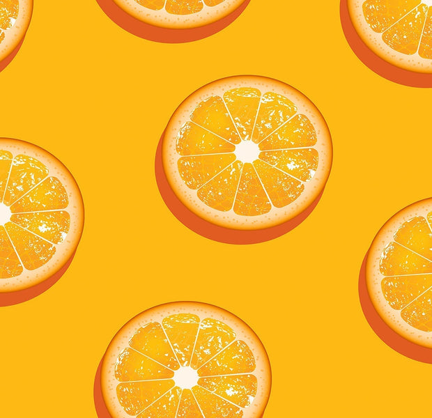 Premium Peel & Stick Wall Mural - Orange Slices Pattern