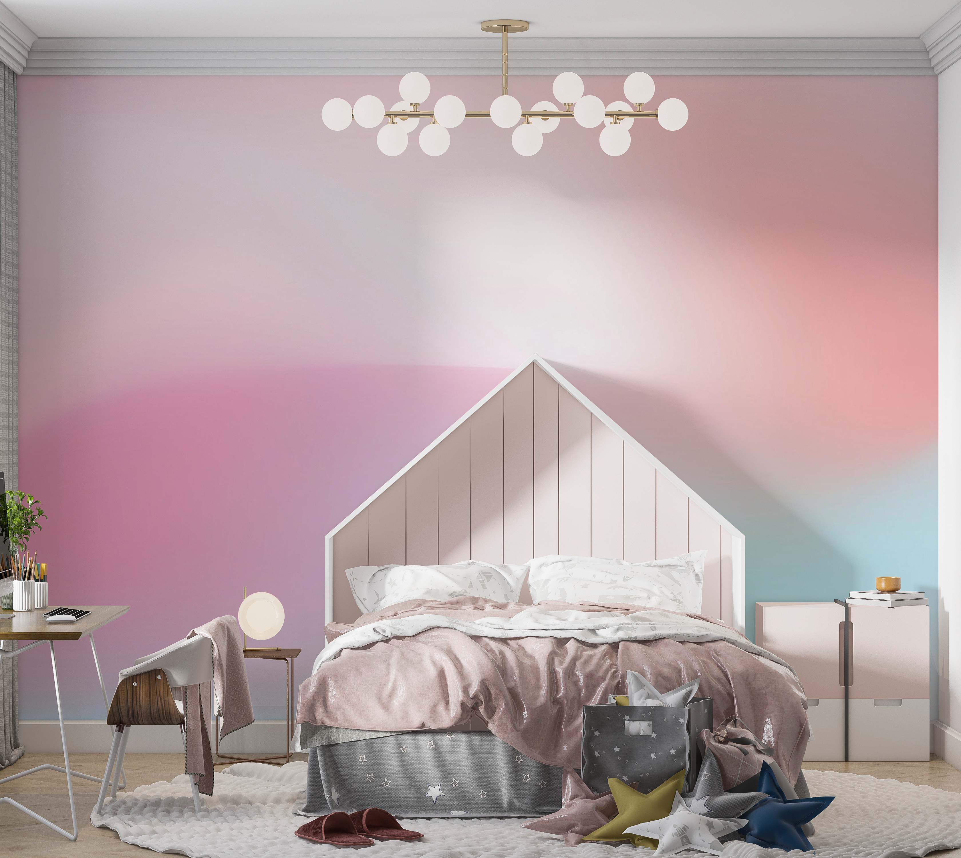 Premium Peel & Stick Wall Mural - Pastel Colors Abstract