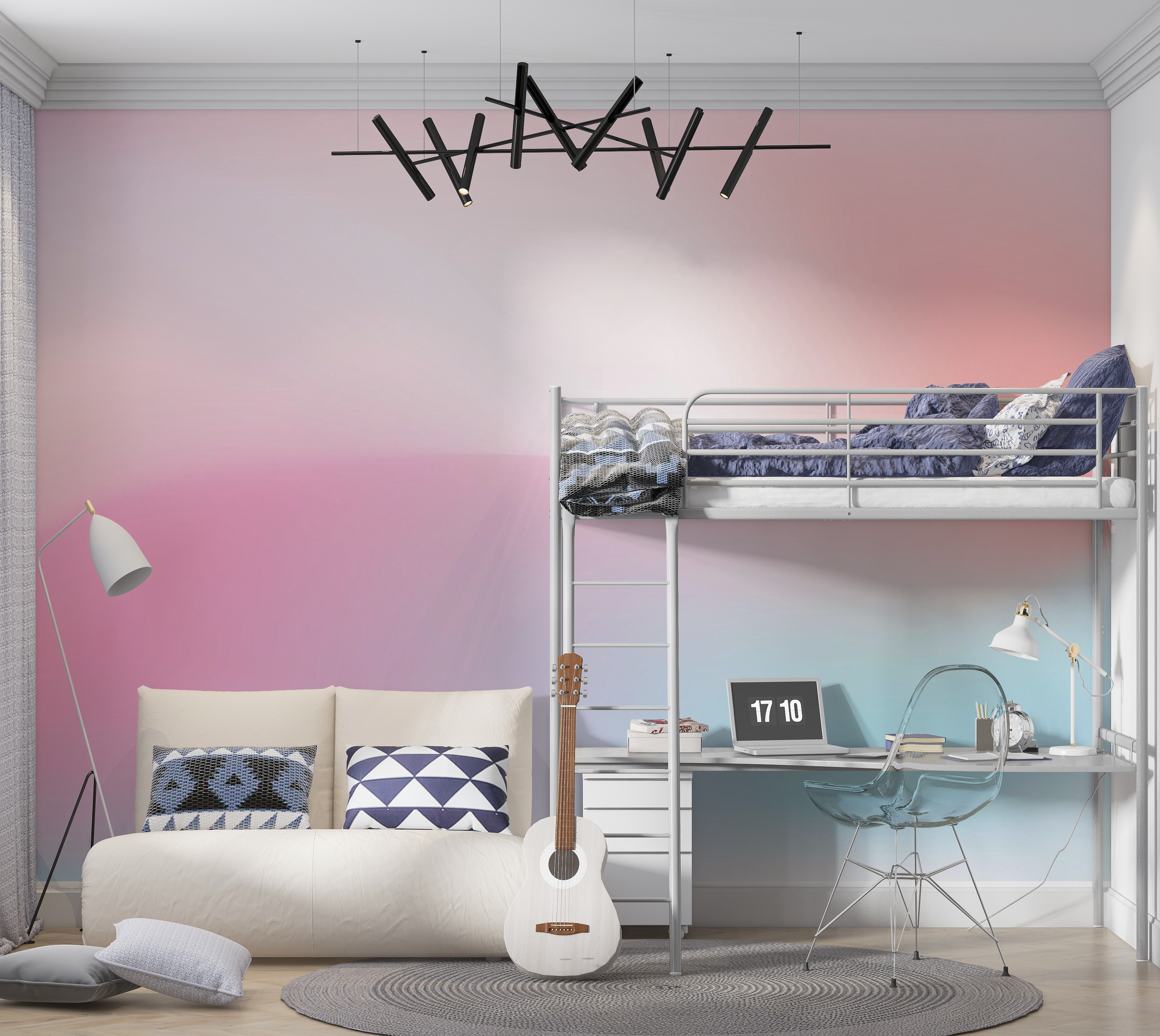 Premium Peel & Stick Wall Mural - Pastel Colors Abstract