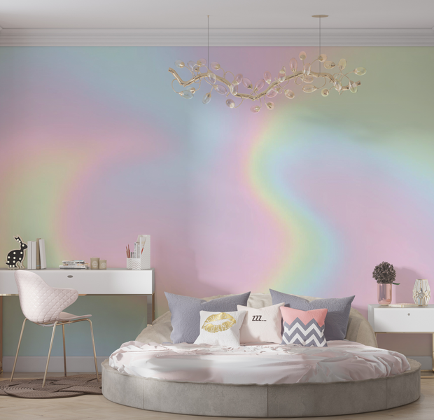 Premium Peel & Stick Wall Mural - Pastel Swirl Abstract