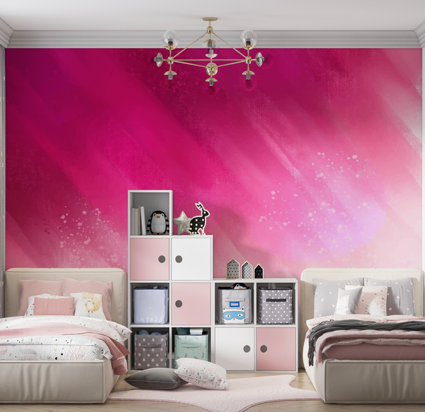 Premium Peel & Stick Wall Mural - Pink Abstract Art