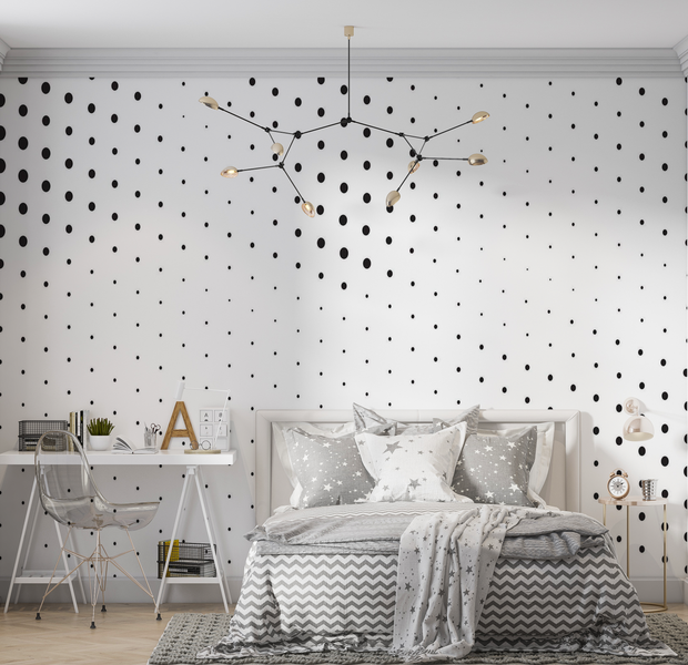 Premium Wallpaper Wall Mural - Polka Dot Pattern 60"Wx40"H / Non-Woven Fleece