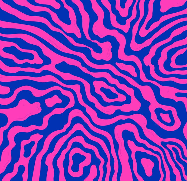 Premium Peel & Stick Wall Mural - Psychedelic Zebra Stripes