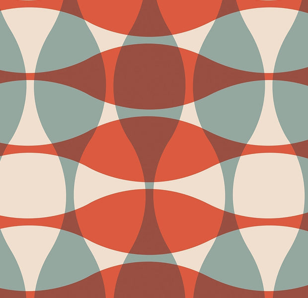 Premium Peel & Stick Wall Mural - Retro Geometric Shapes